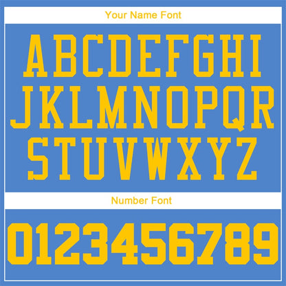 Custom Light Blue Yellow Classic Sets Basketball Jersey