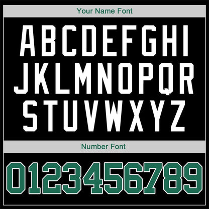 Custom Black Kelly Green Classic Sets Basketball Jersey