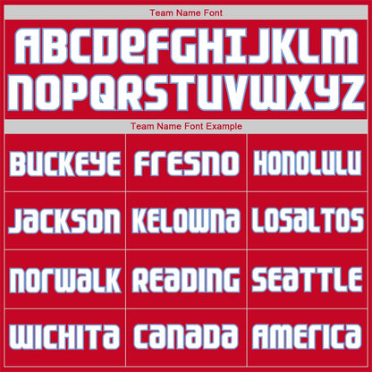Custom Red White-Lt Blue Classic Sets Basketball Jersey
