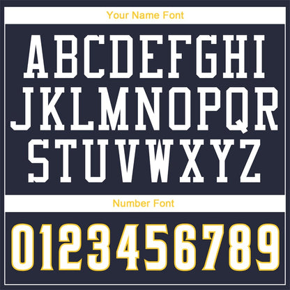 Custom Navy Yellow-Yellow Classic Sets Basketball Jersey