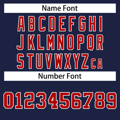 Custom Navy Red-White Classic Tops Mesh Basketball Jersey
