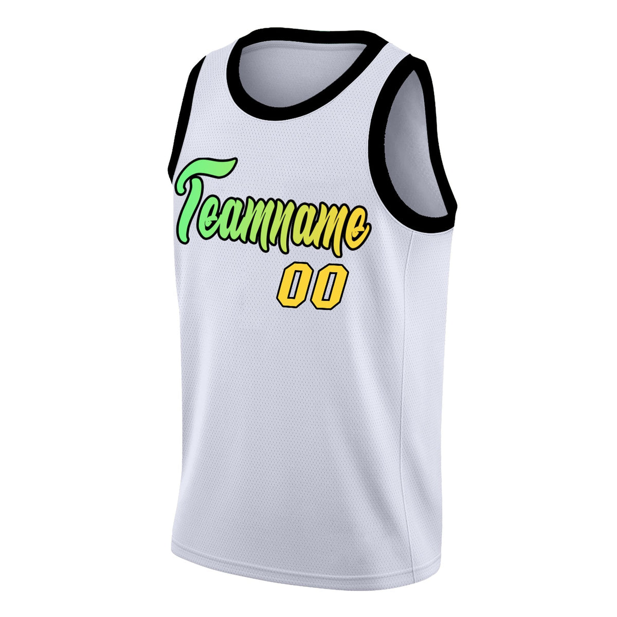 Custom White Black  Gradient Fashion Tops Basketball Jersey
