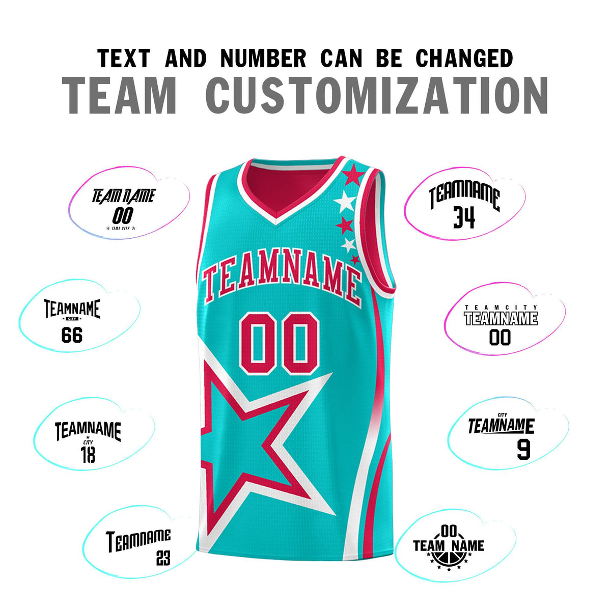 Custom Red Bright Green Reversible Color Block Start Pattern Sports Uniform Basketball Jersey Kits