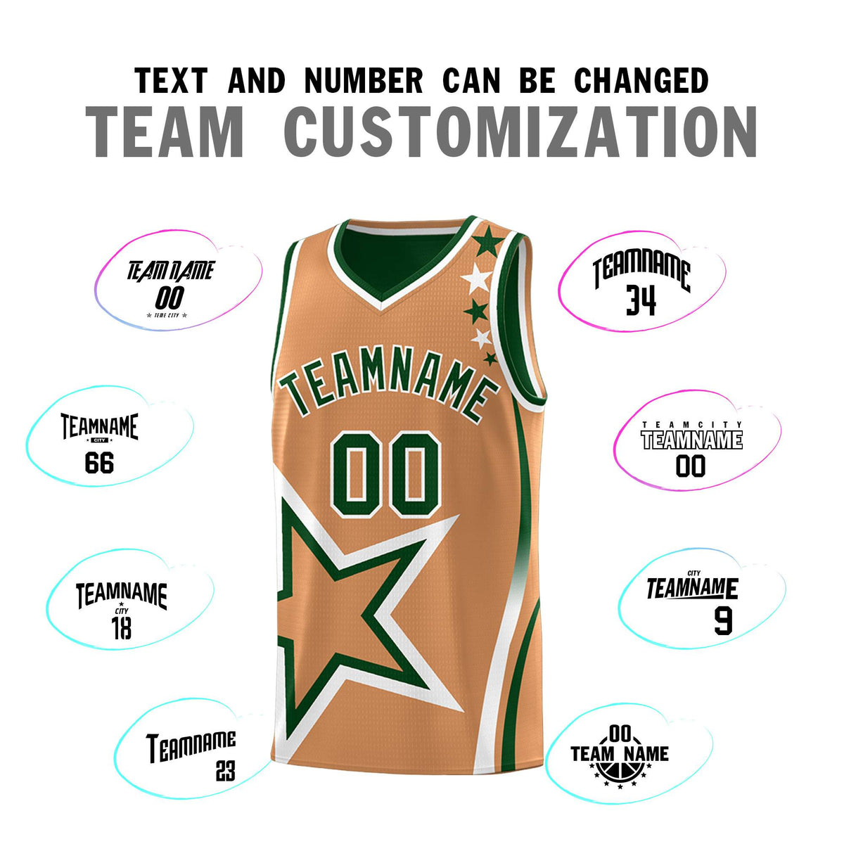 Custom Midnight Green Desert Yellow Reversible Color Block Start Pattern Sports Uniform Basketball Jersey Kits