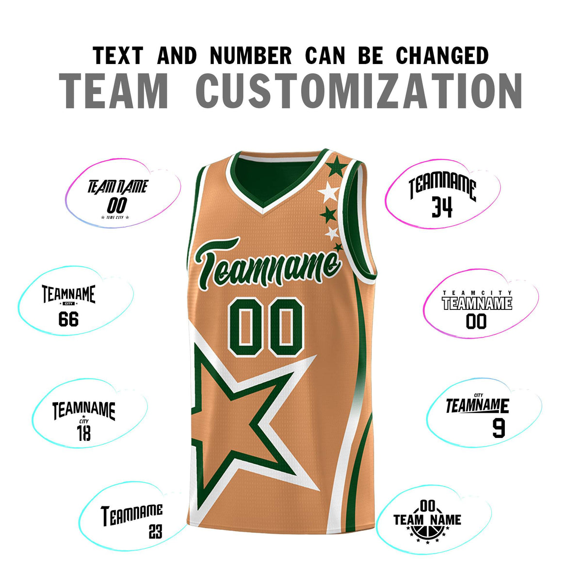 Custom Midnight Green Desert Yellow Reversible Color Block Start Pattern Sports Uniform Basketball Jersey Kits