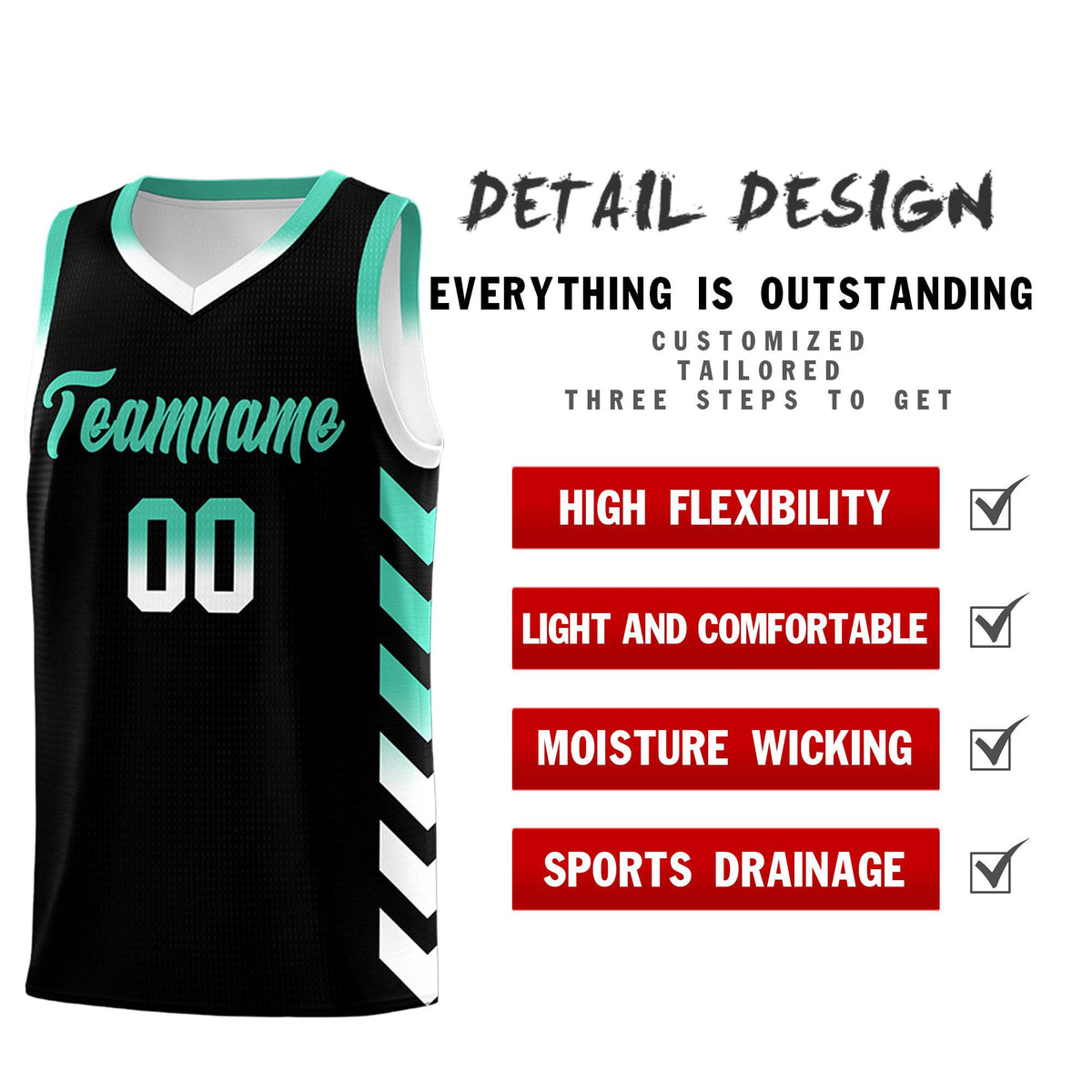 Custom White Black Reversible Basketball Jersey Kits - Side Arrow Black Bright Green Gradient