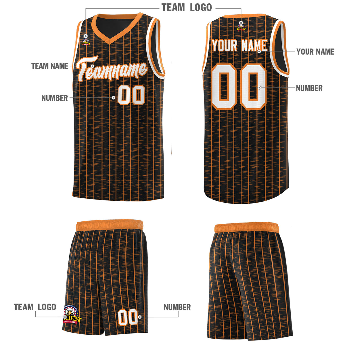 Custom Black Custom Gray Pinstripe Retro Sets Uniform Basketball Jersey