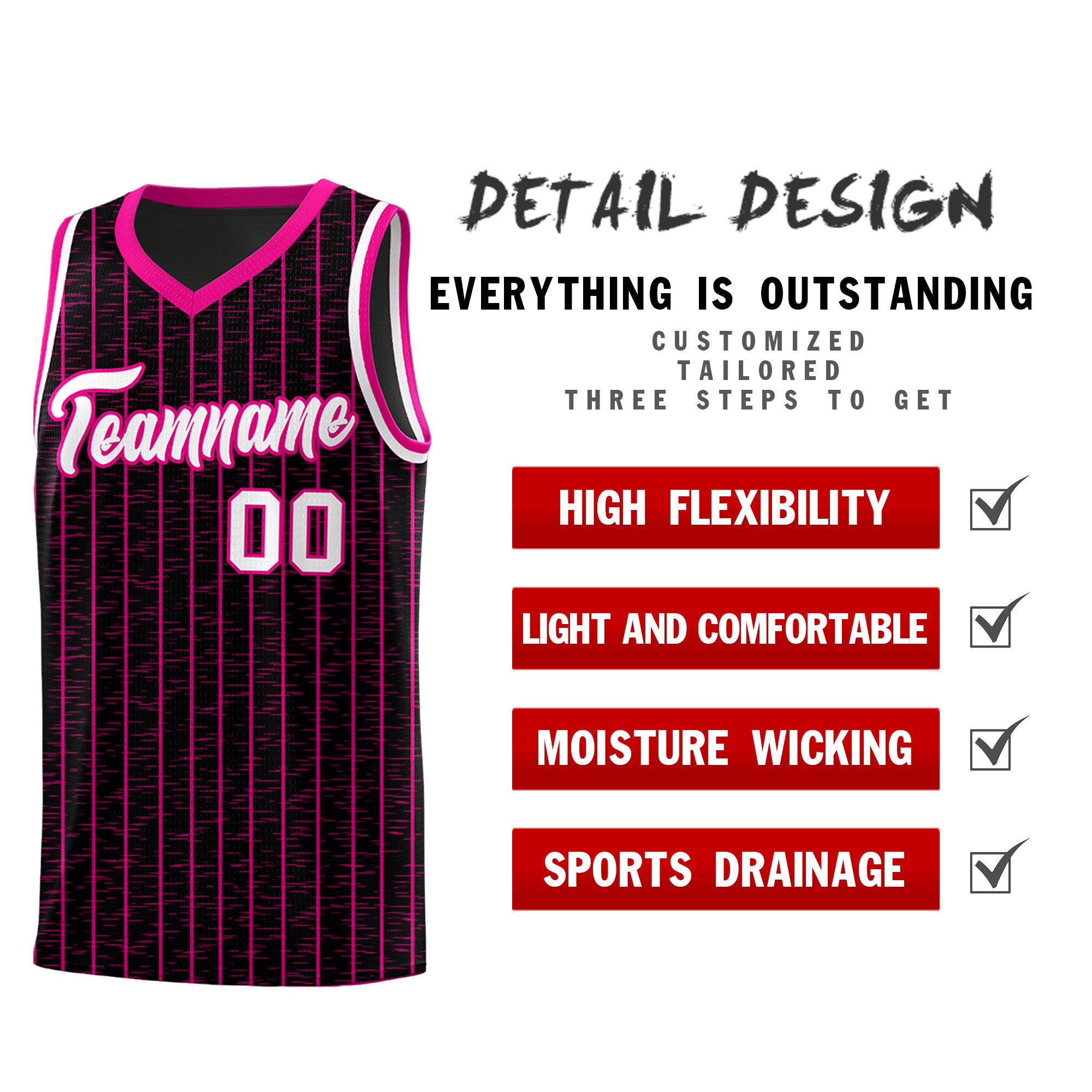 Custom Black Custom Gray Pinstripe Retro Sets Uniform Basketball Jersey