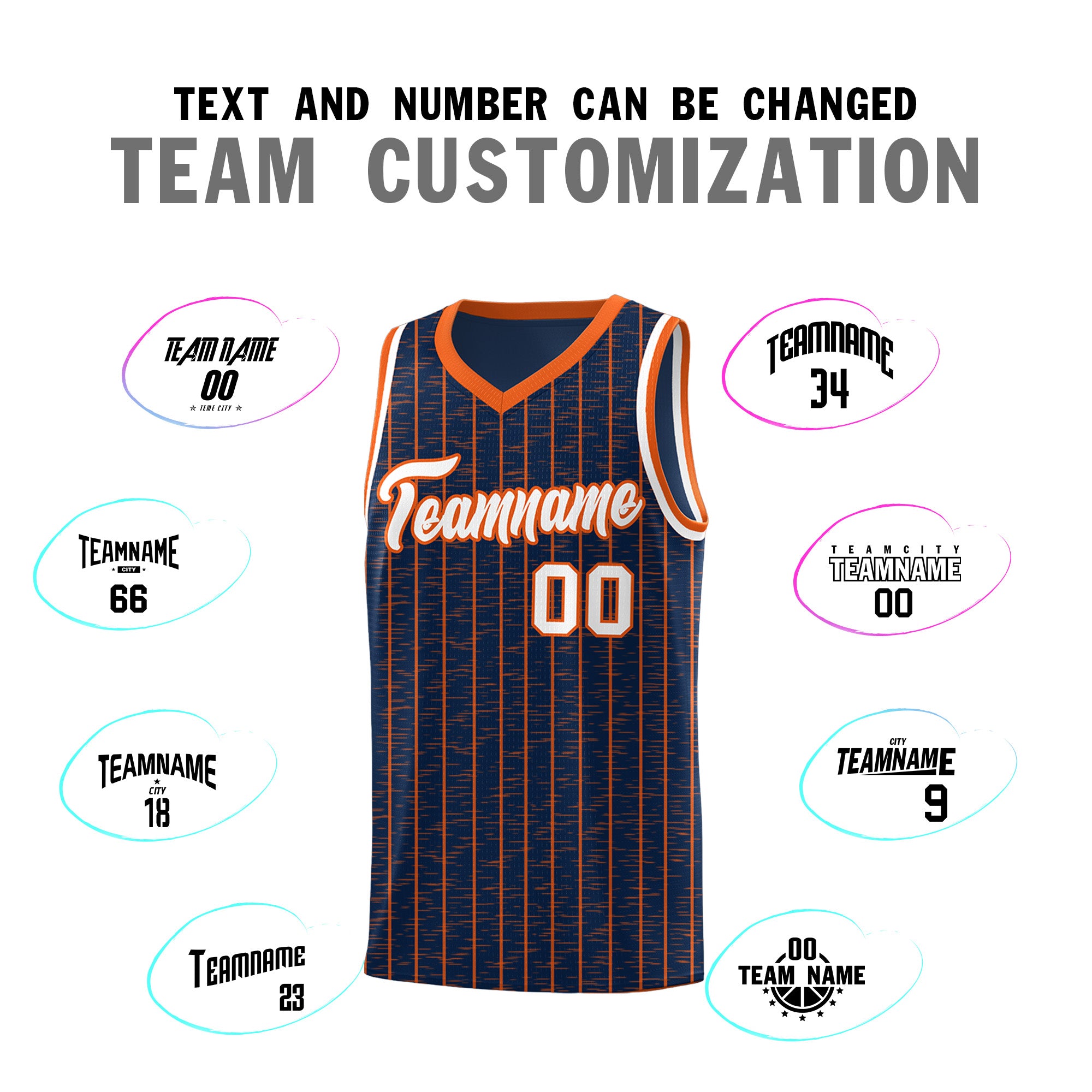 Custom Navy Custom Gray Pinstripe Retro Sets Uniform Basketball Jersey