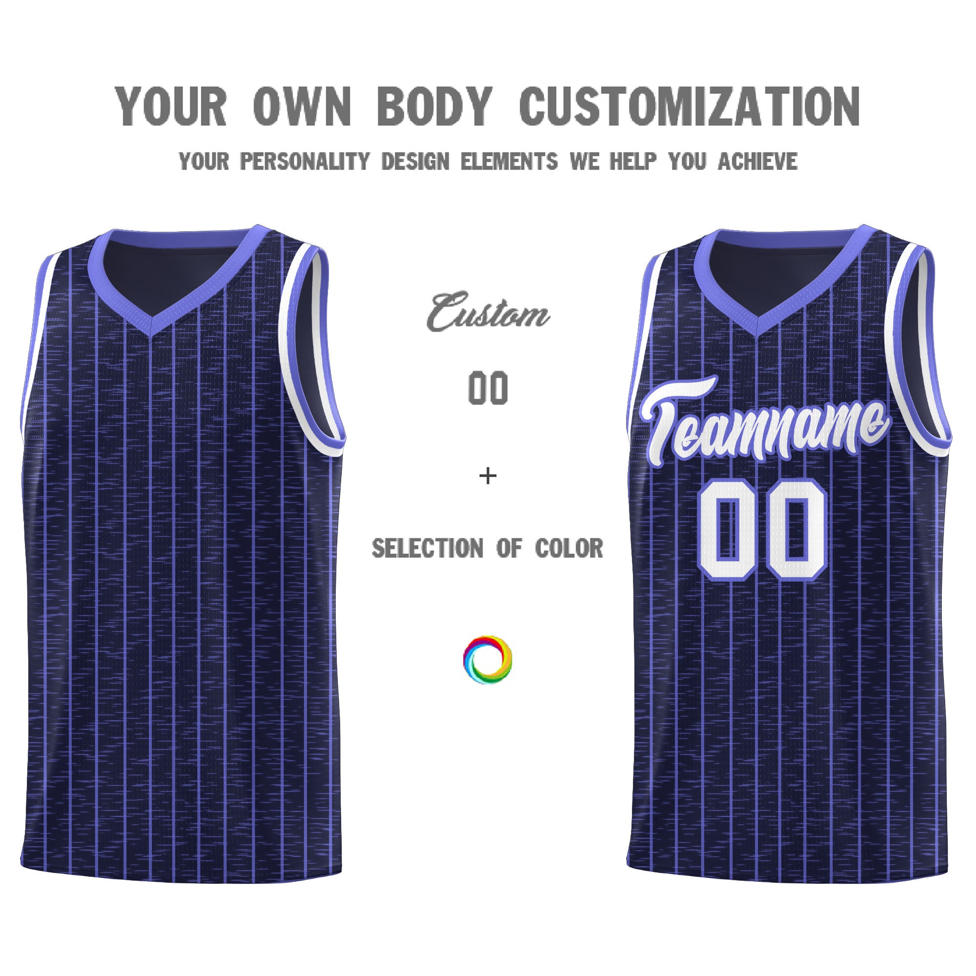 Custom Navy Custom Gray Pinstripe Retro Sets Uniform Basketball Jersey