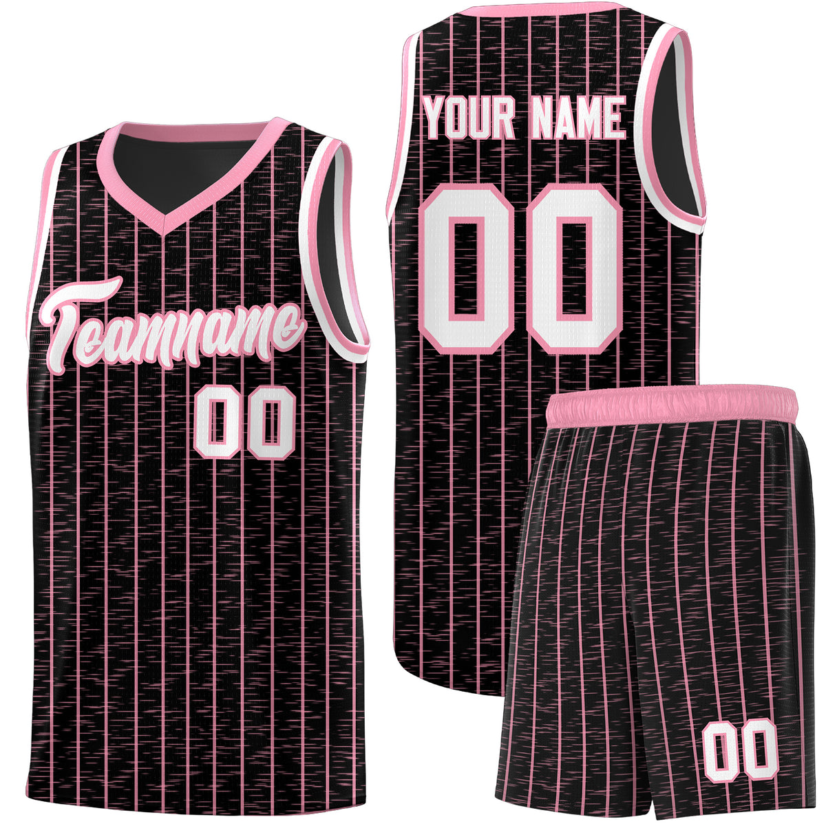 Custom Black Custom Gray Pinstripe Retro Sets Uniform Basketball Jersey