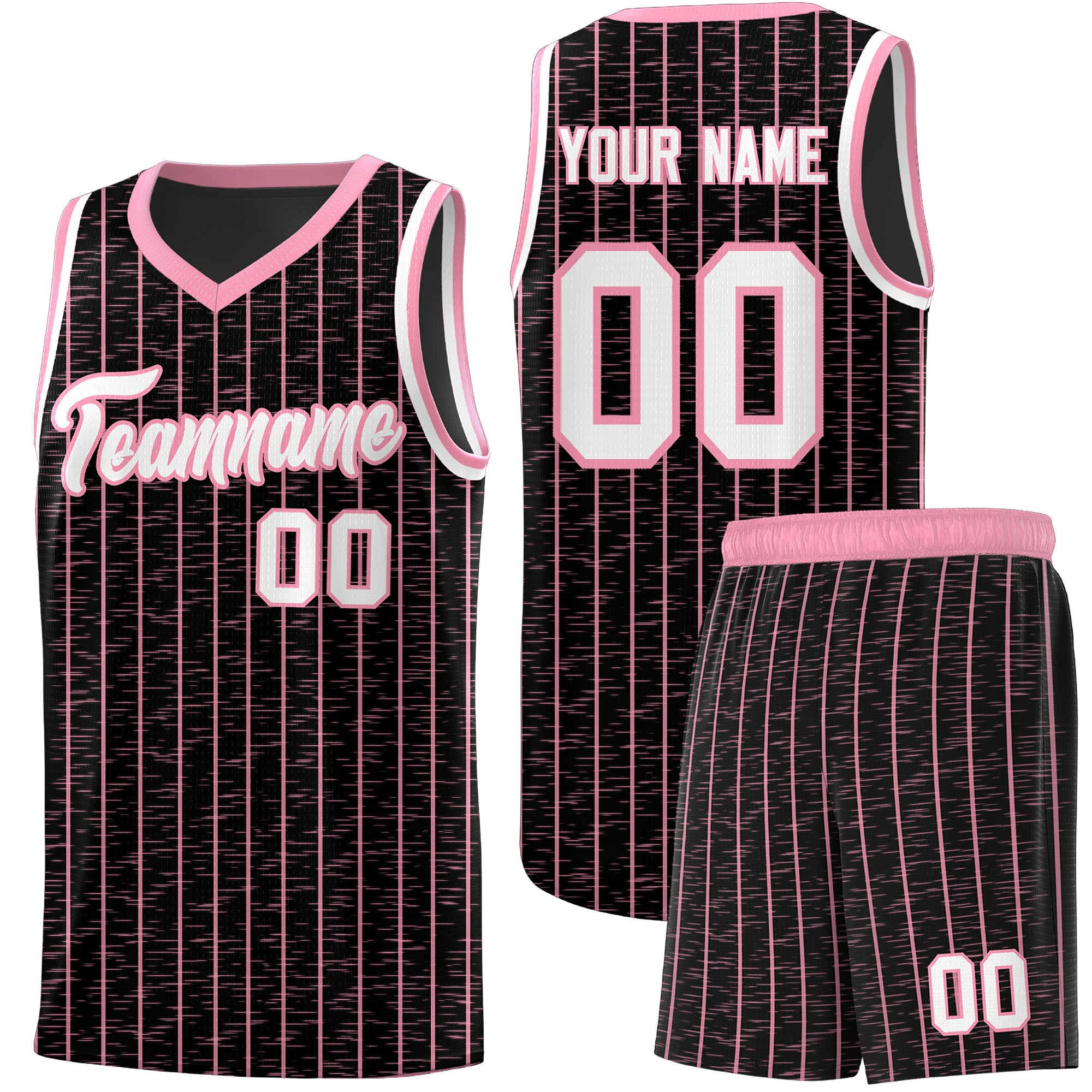 Custom Black Custom Gray Pinstripe Retro Sets Uniform Basketball Jersey