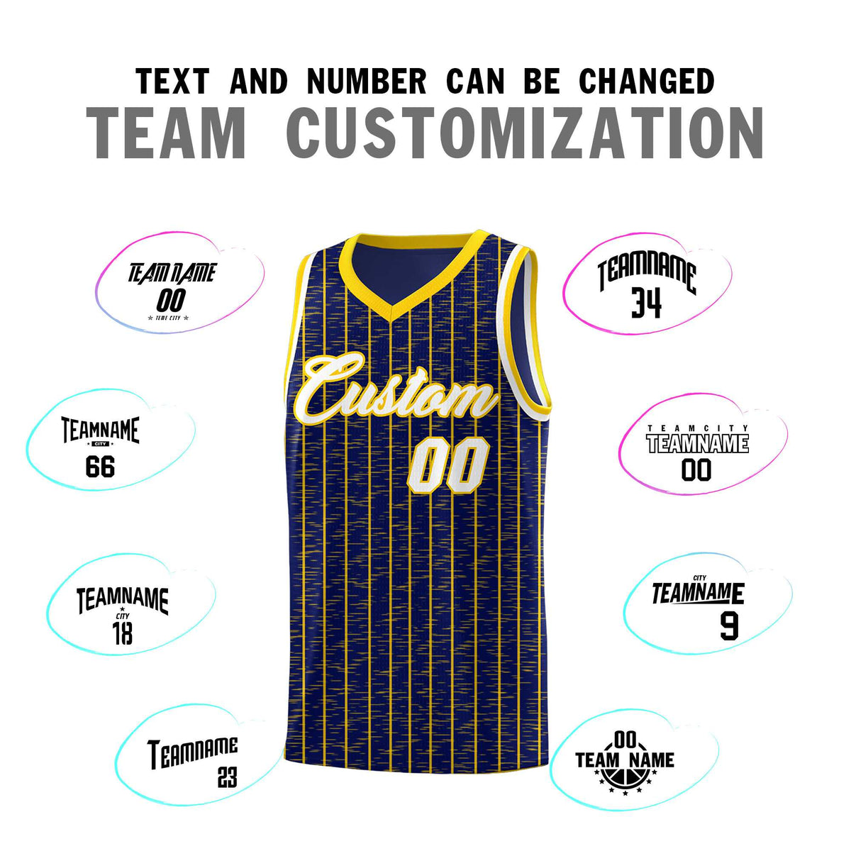 Custom Navy Custom Gray Pinstripe Retro Sets Uniform Basketball Jersey