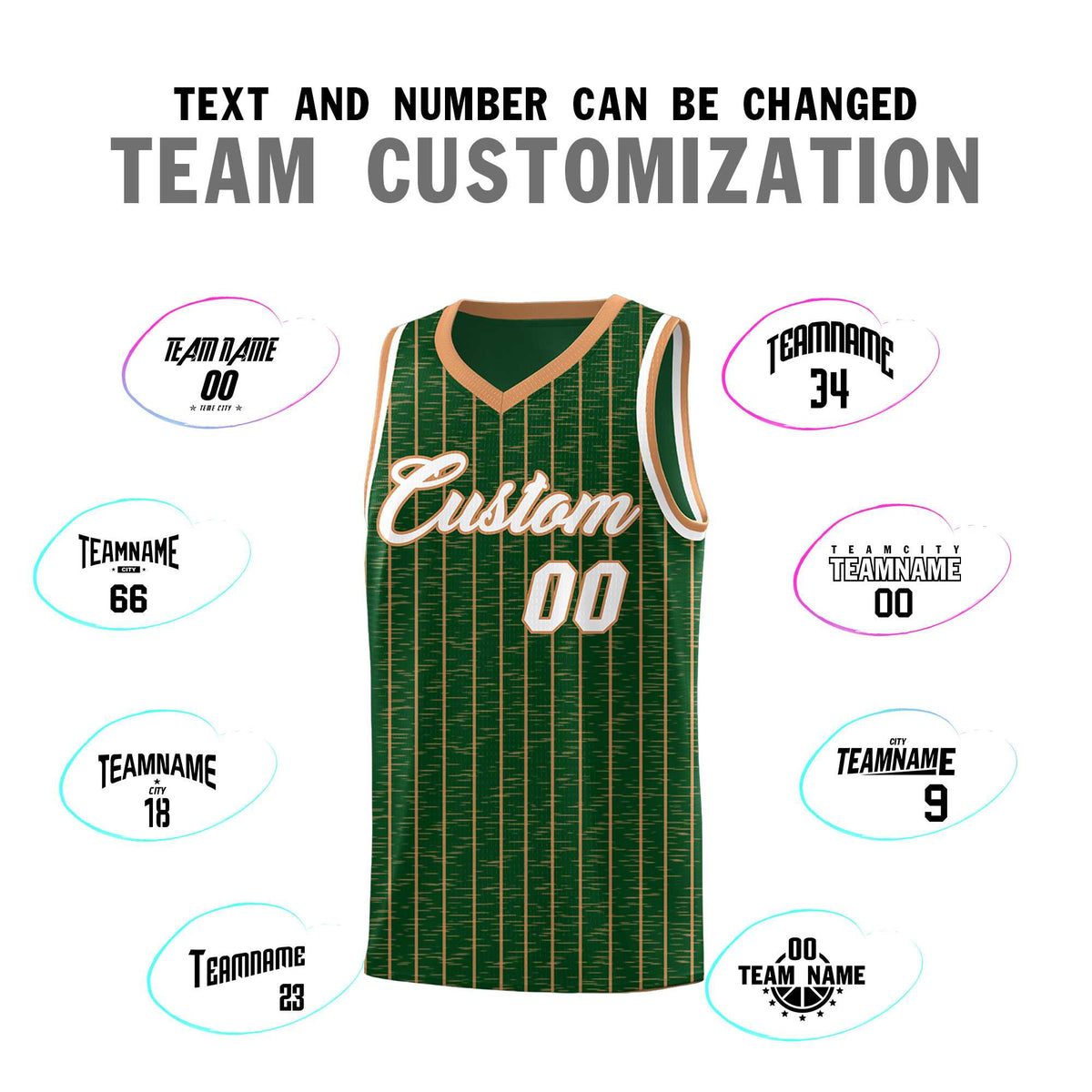 Custom Green Custom Gray Pinstripe Retro Sets Uniform Basketball Jersey