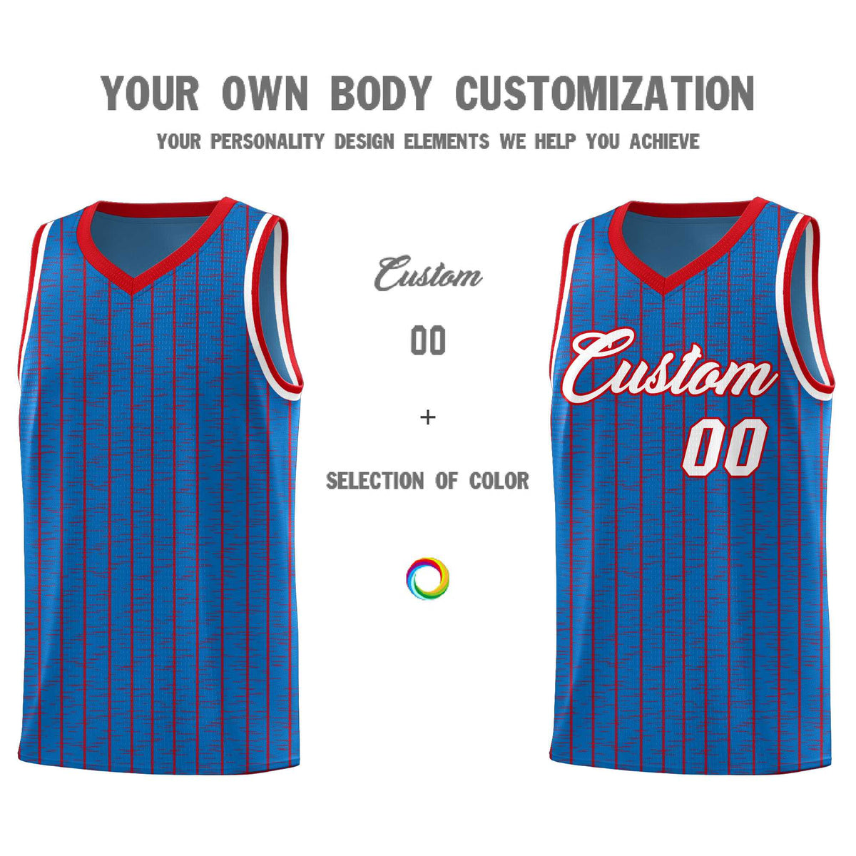 Custom Royal Custom Gray Pinstripe Retro Sets Uniform Basketball Jersey