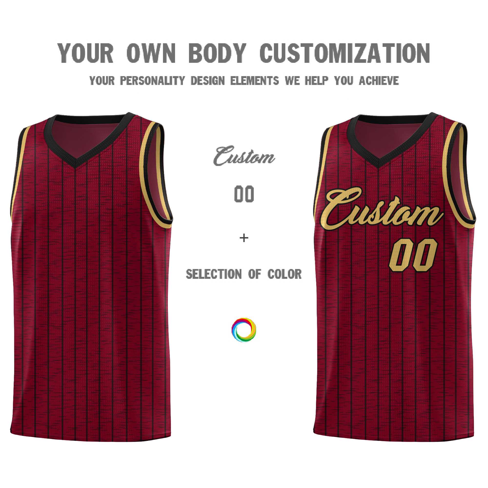 Custom Crimson Custom Gray Pinstripe Retro Sets Uniform Basketball Jersey