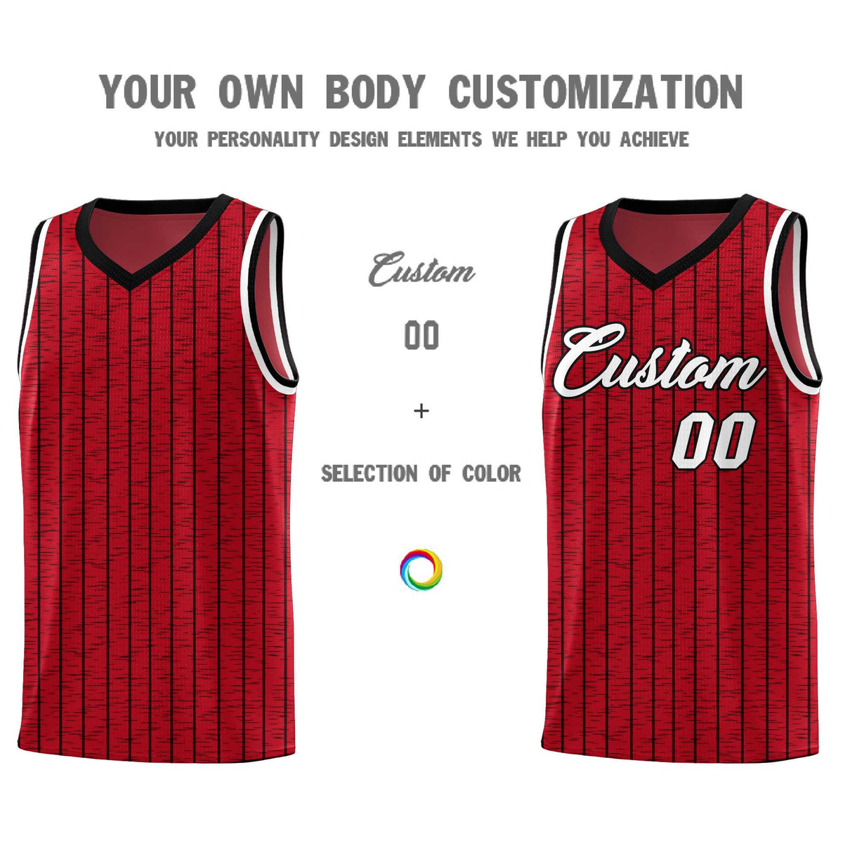 Custom Red Custom Gray Pinstripe Retro Sets Uniform Basketball Jersey