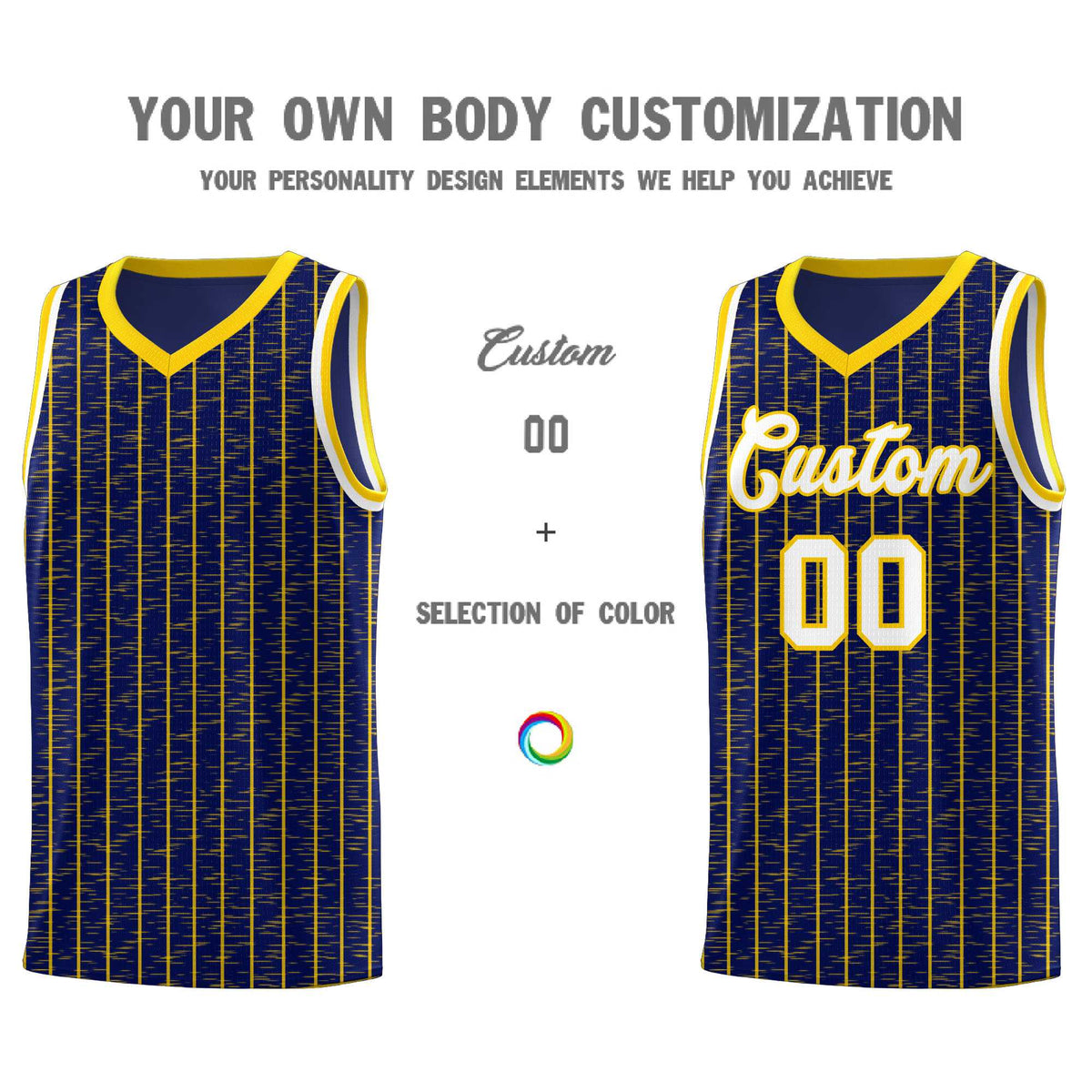 Custom Navy Custom Gray Pinstripe Retro Sets Uniform Basketball Jersey