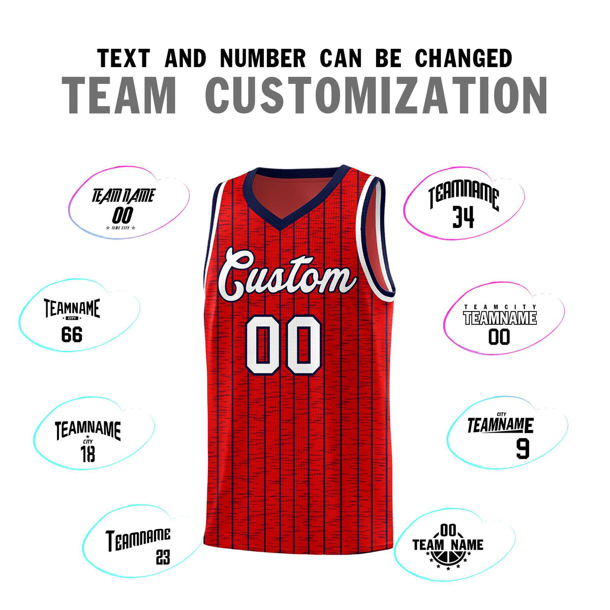 Custom Red Custom Gray Pinstripe Retro Sets Uniform Basketball Jersey