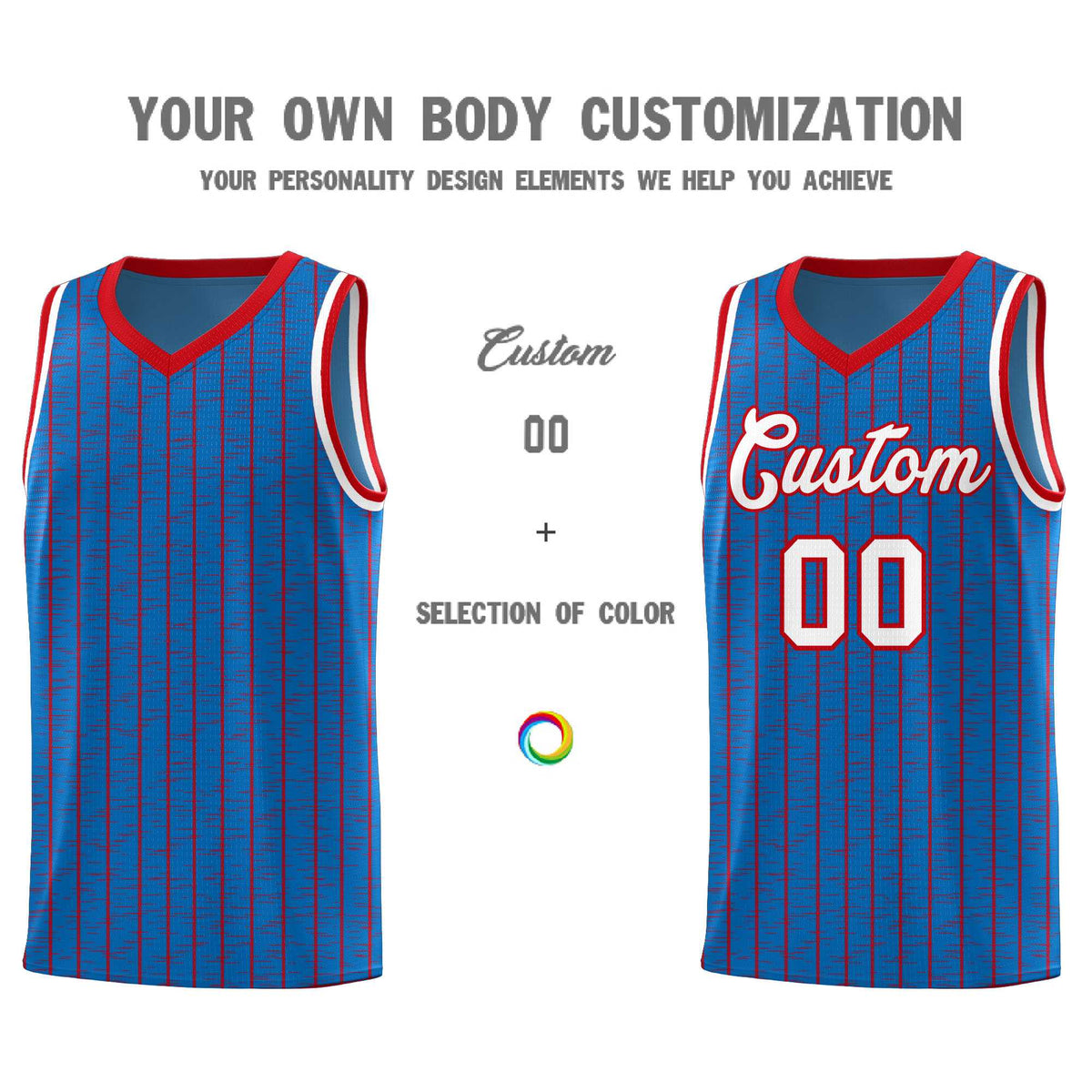 Custom Royal Custom Gray Pinstripe Retro Sets Uniform Basketball Jersey