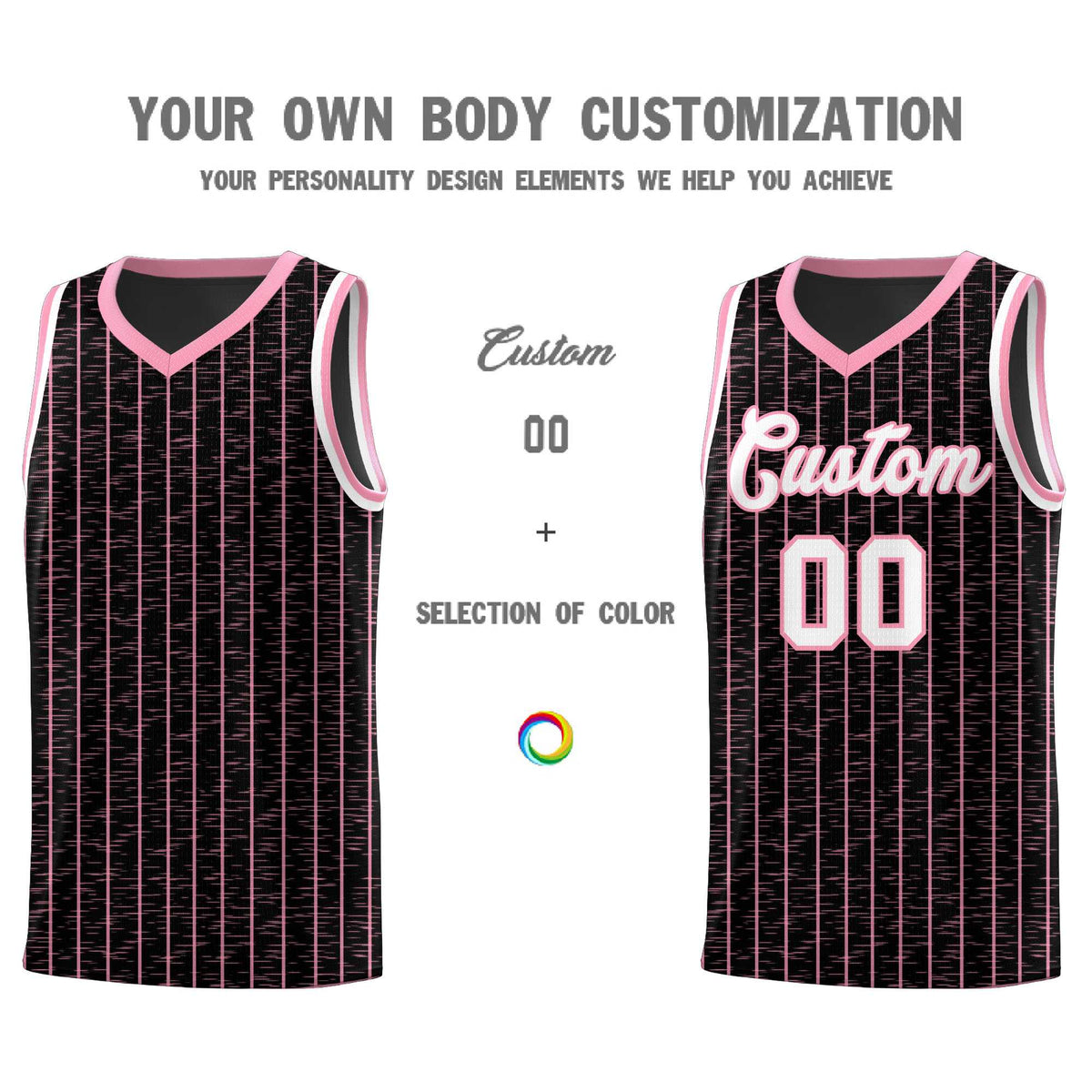 Custom Black Custom Gray Pinstripe Retro Sets Uniform Basketball Jersey