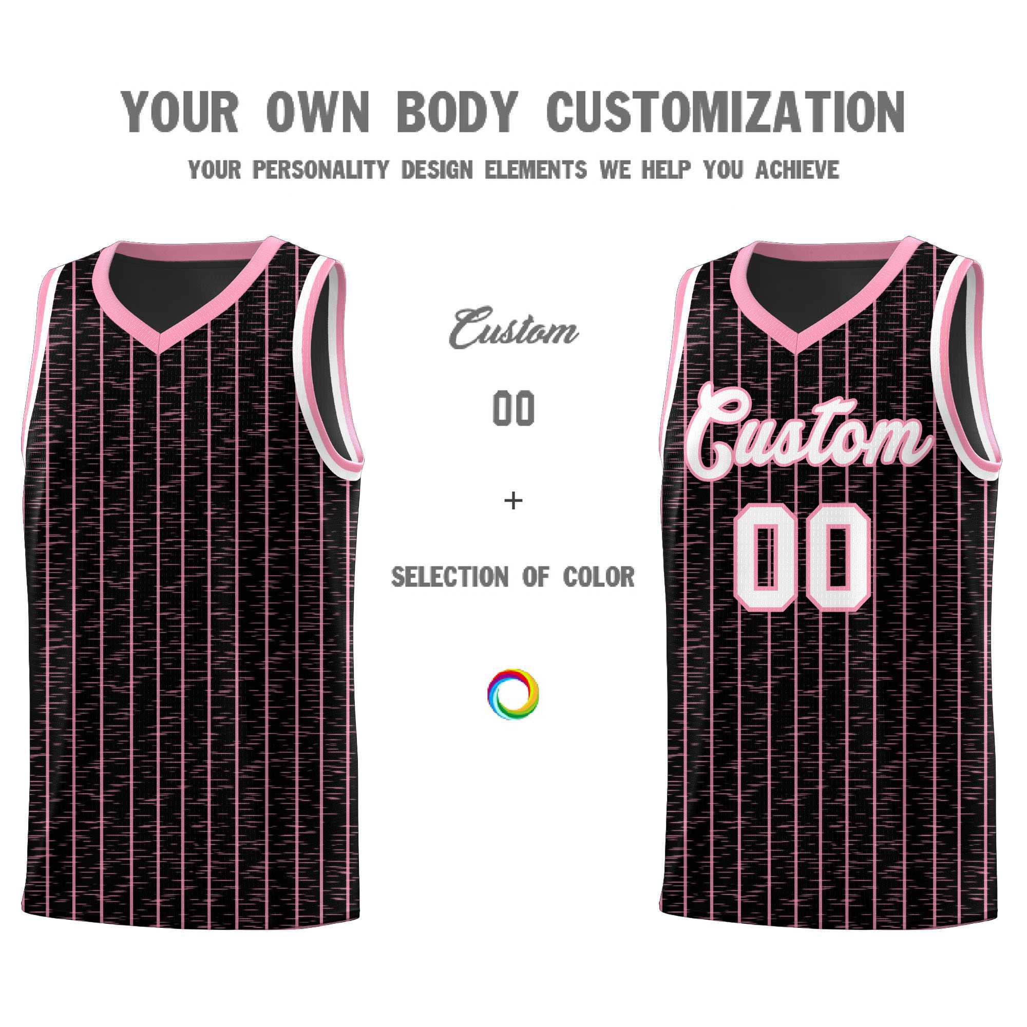 Custom Black Custom Gray Pinstripe Retro Sets Uniform Basketball Jersey