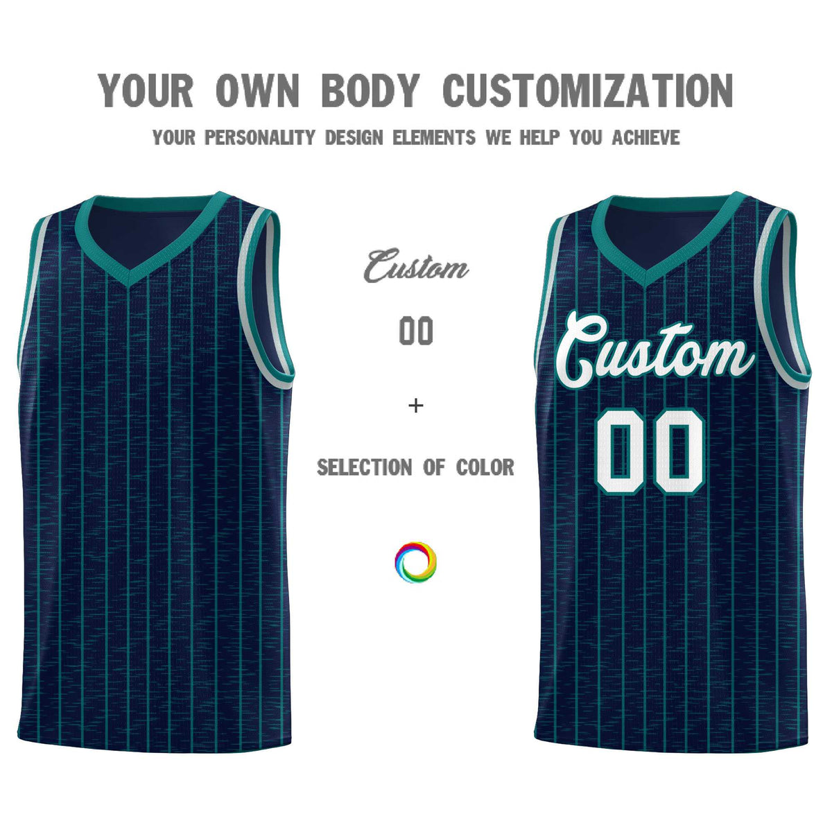 Custom Navy Custom Gray Pinstripe Retro Sets Uniform Basketball Jersey