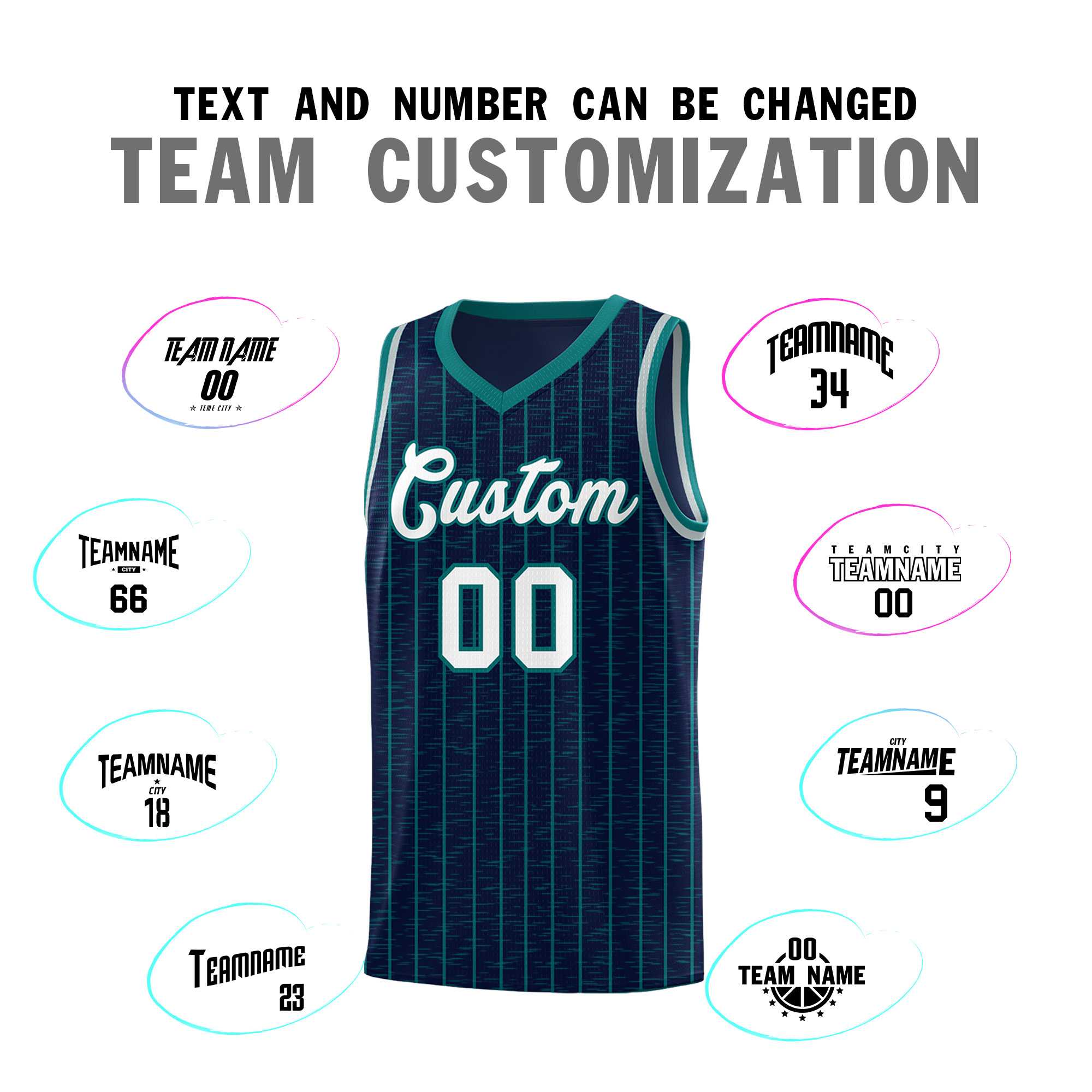 Custom Navy Custom Gray Pinstripe Retro Sets Uniform Basketball Jersey