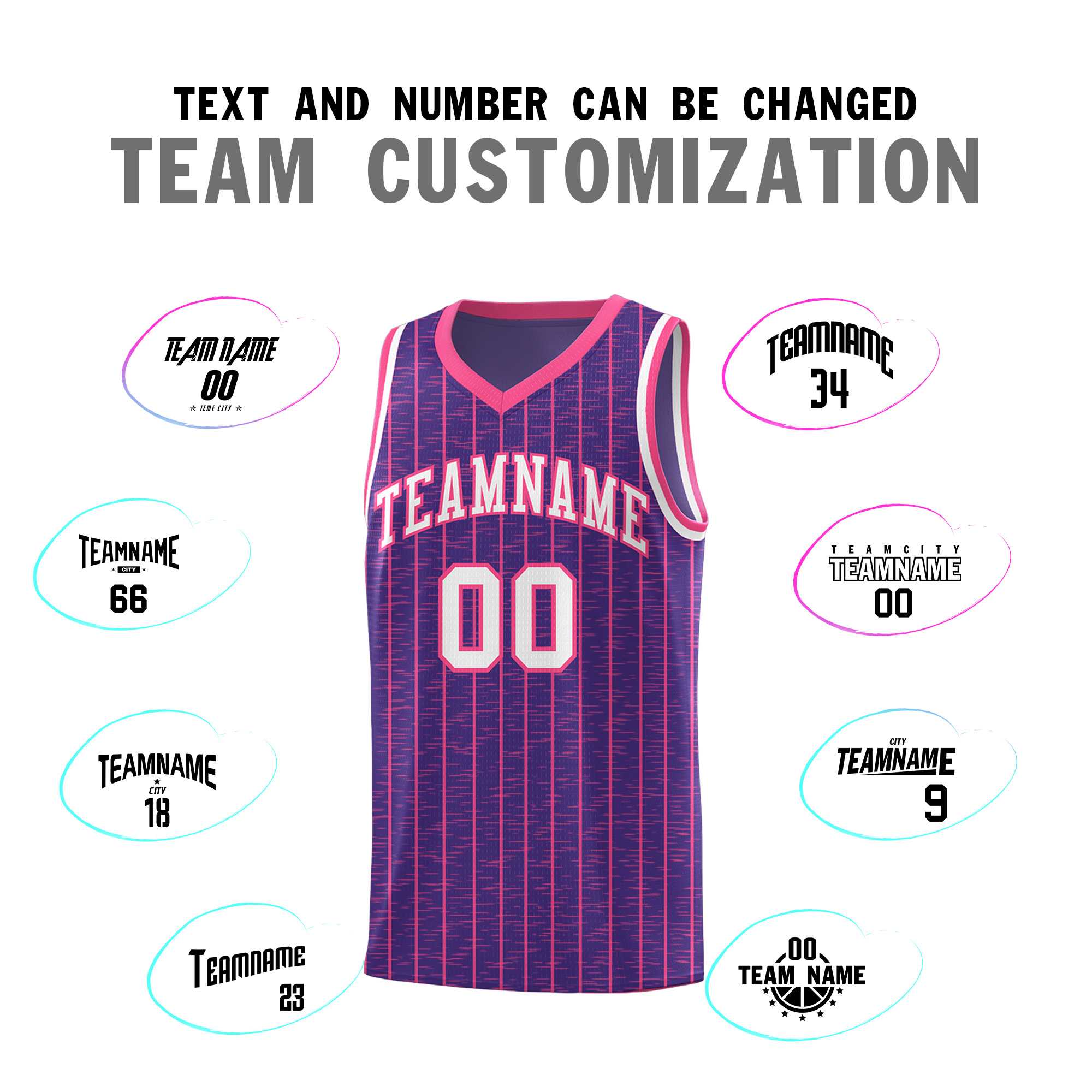 Custom Purple Custom Gray Pinstripe Retro Sets Uniform Basketball Jersey