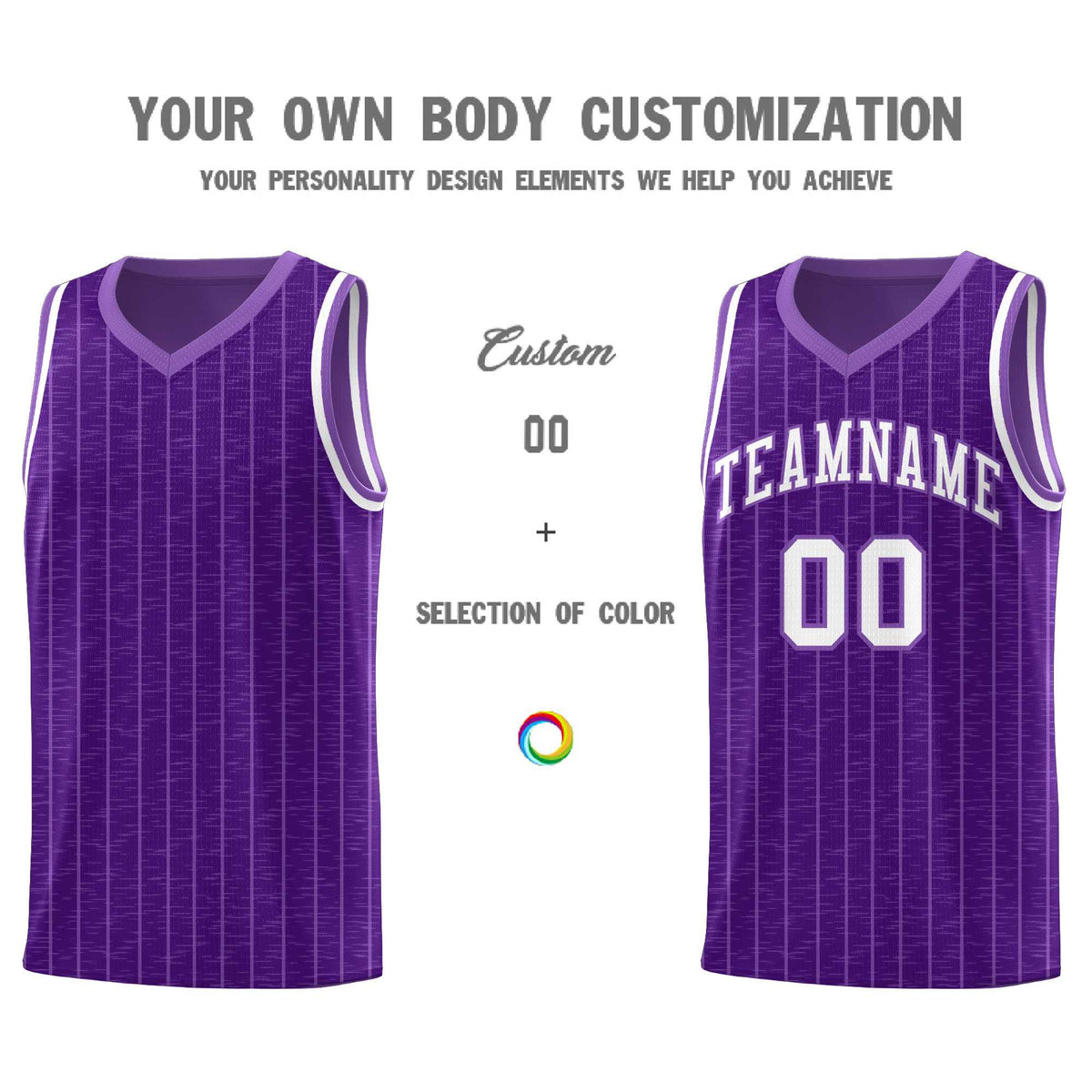 Custom Purple Custom Gray Pinstripe Retro Sets Uniform Basketball Jersey