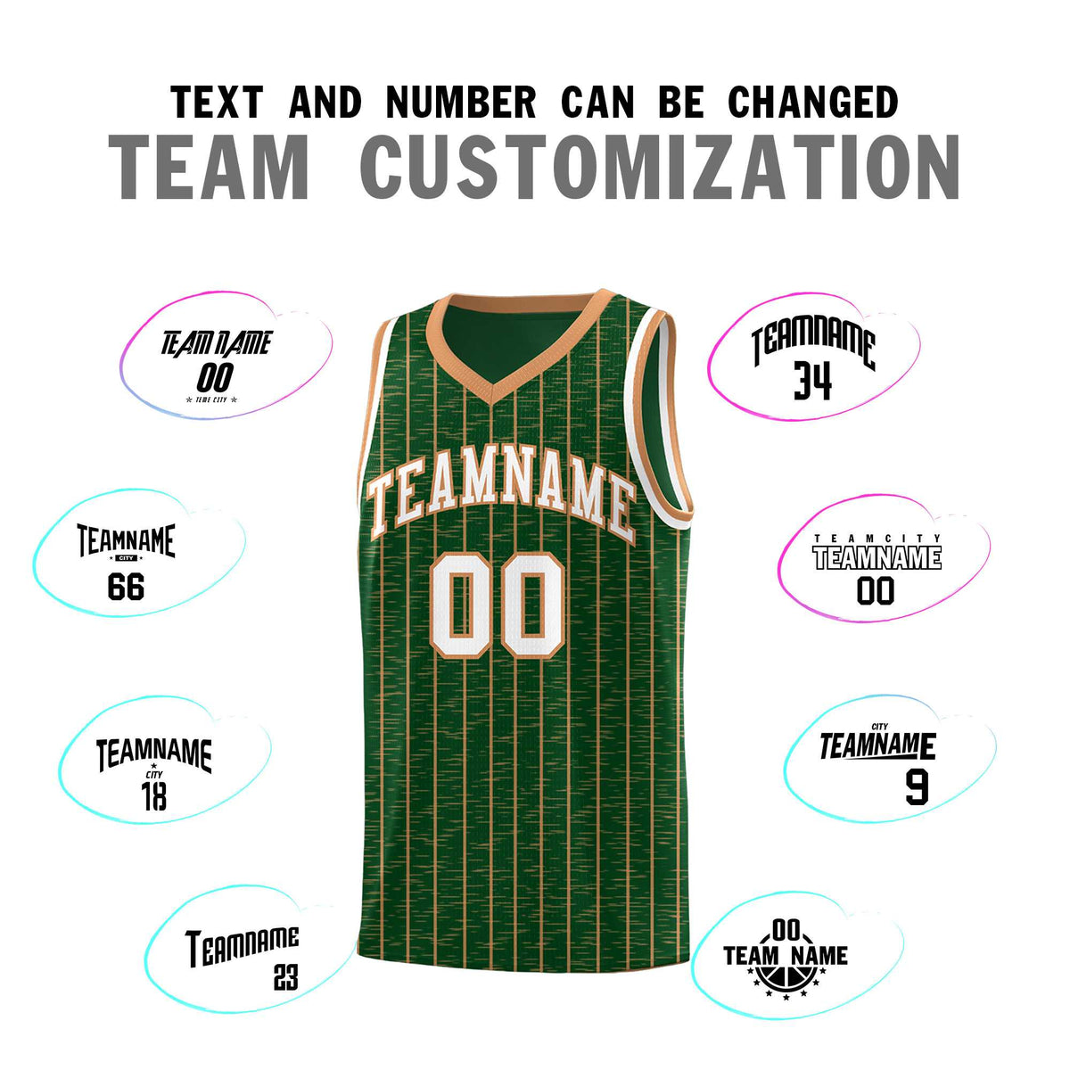 Custom Green Custom Gray Pinstripe Retro Sets Uniform Basketball Jersey