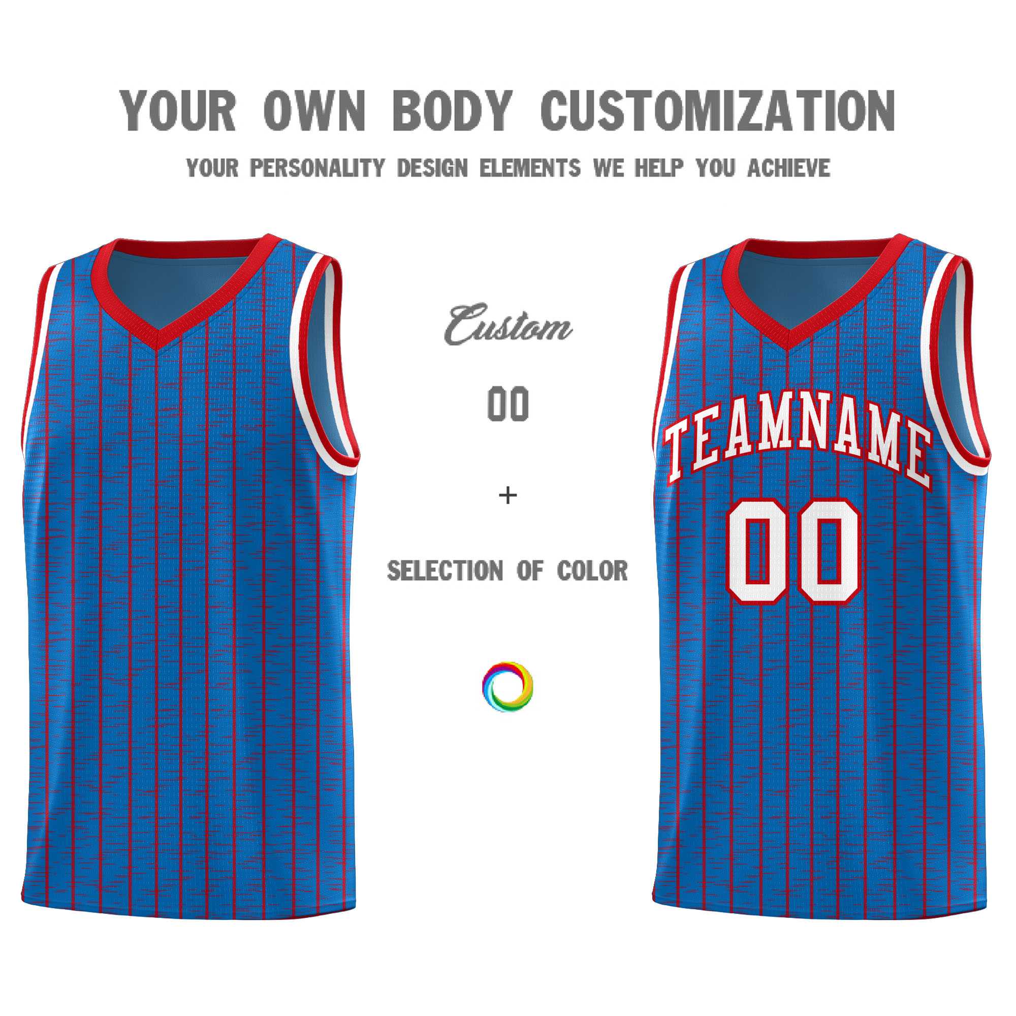 Custom Royal Custom Gray Pinstripe Retro Sets Uniform Basketball Jersey
