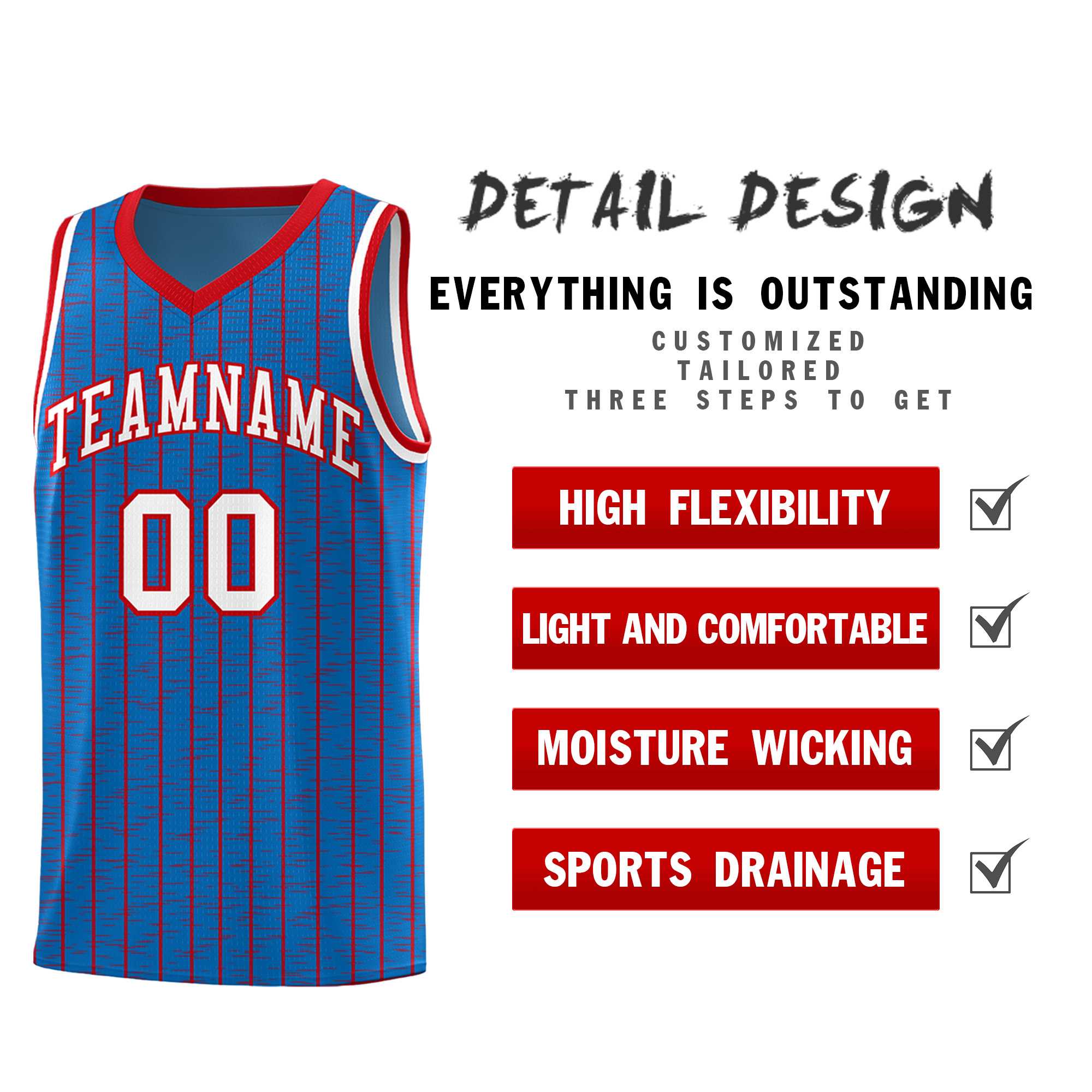 Custom Royal Custom Gray Pinstripe Retro Sets Uniform Basketball Jersey