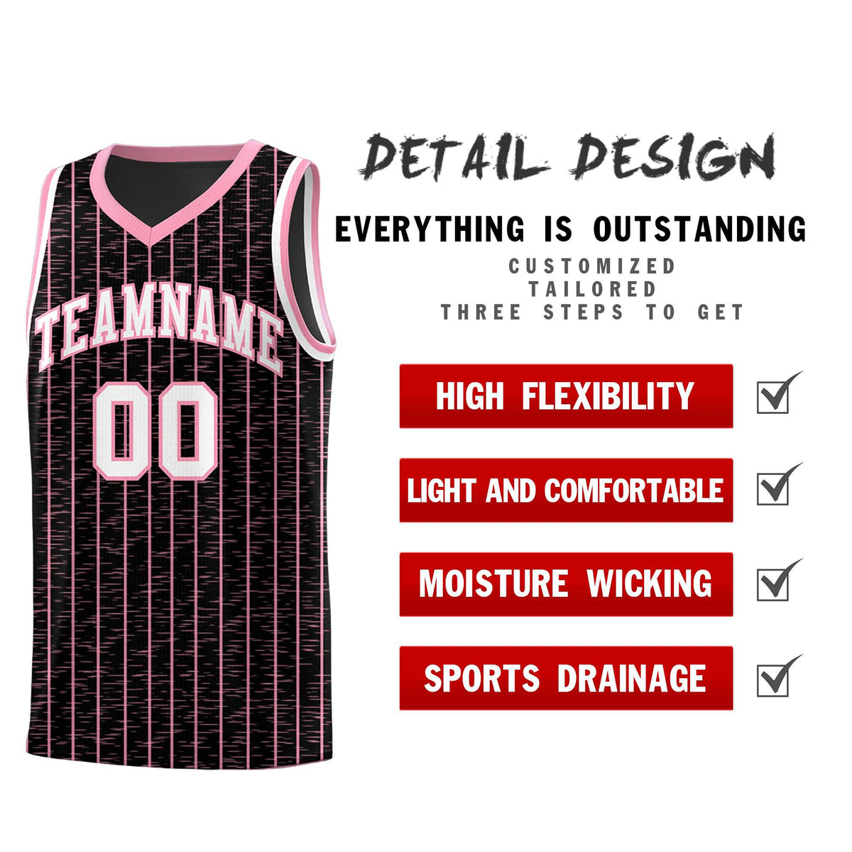 Custom Black Custom Gray Pinstripe Retro Sets Uniform Basketball Jersey
