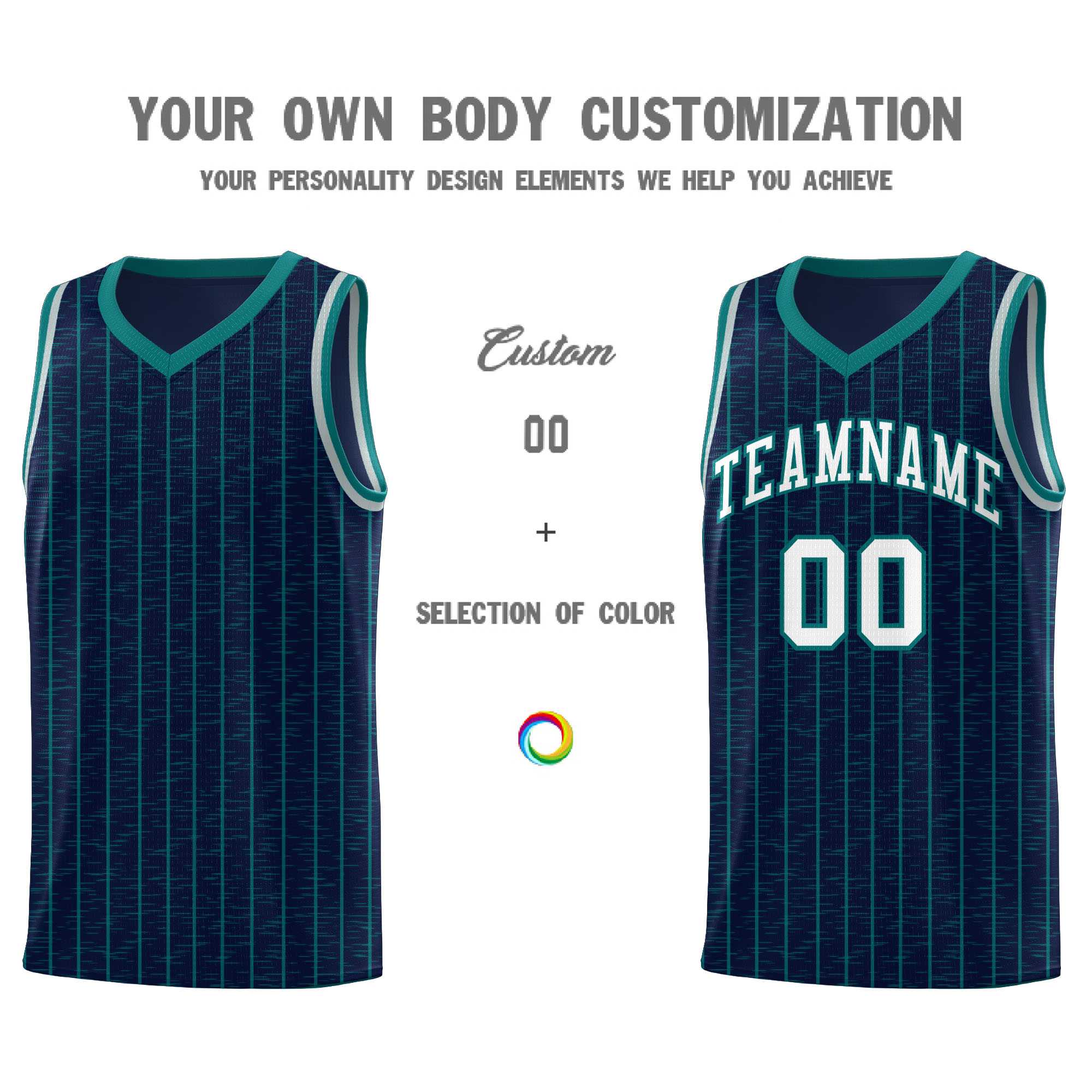 Custom Navy Custom Gray Pinstripe Retro Sets Uniform Basketball Jersey