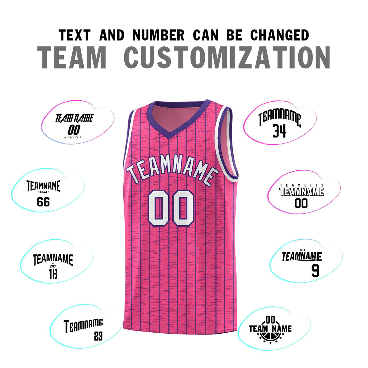 Custom Pink Custom Gray Pinstripe Retro Sets Uniform Basketball Jersey