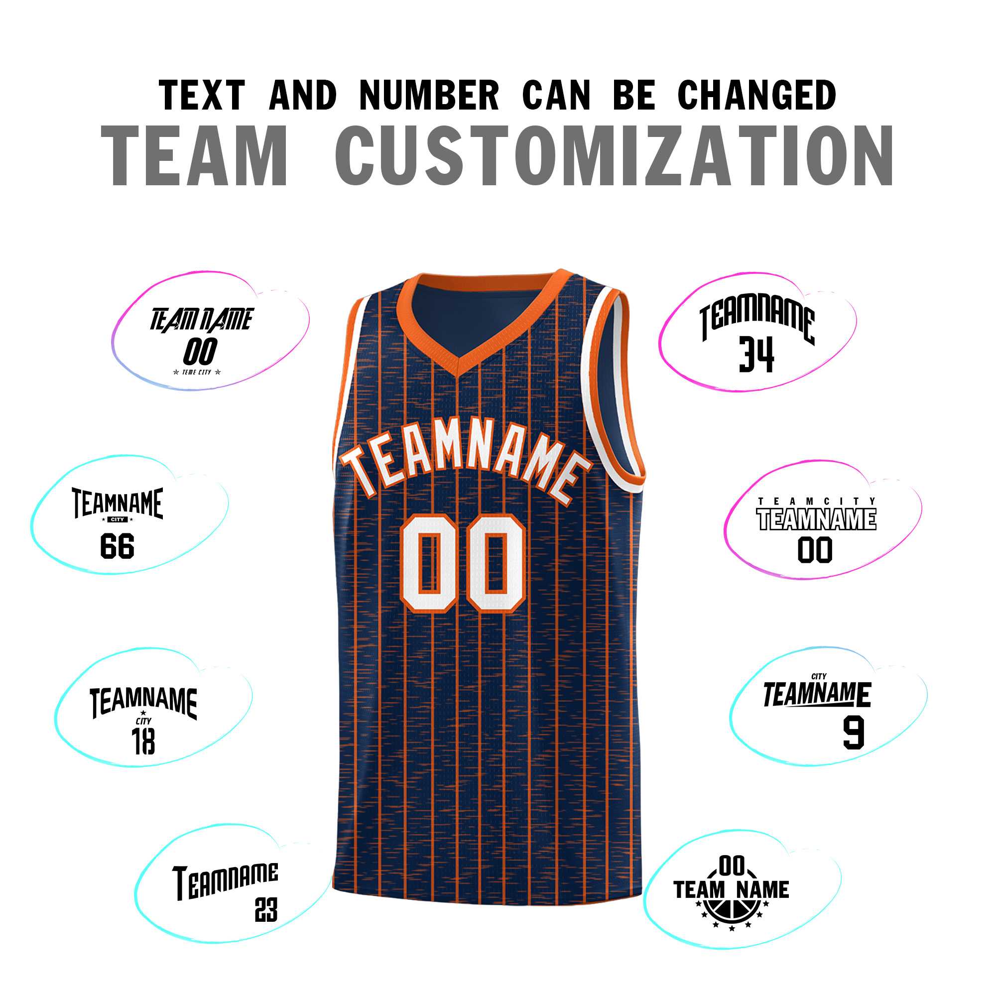 Custom Navy Custom Gray Pinstripe Retro Sets Uniform Basketball Jersey