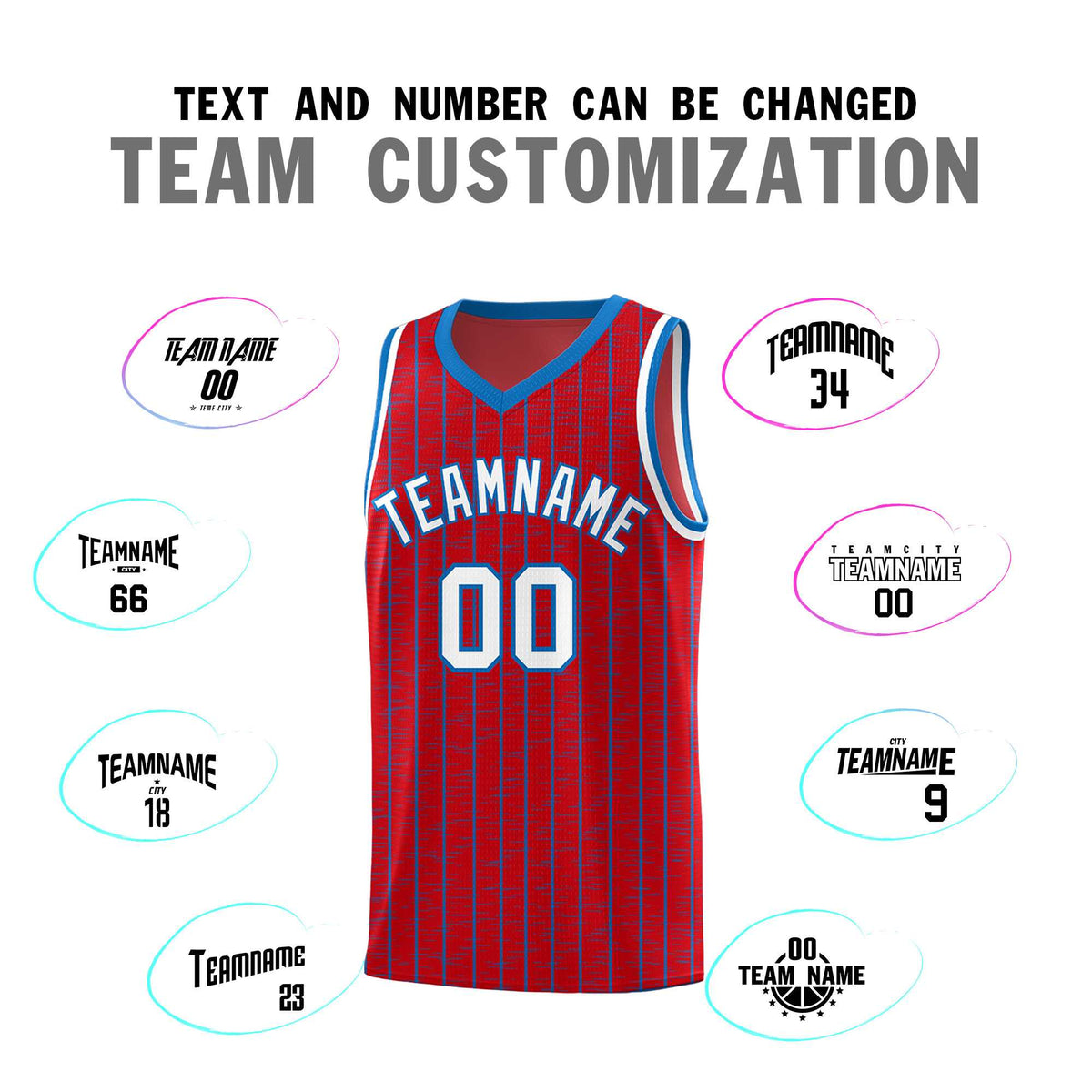 Custom Red Custom Gray Pinstripe Retro Sets Uniform Basketball Jersey