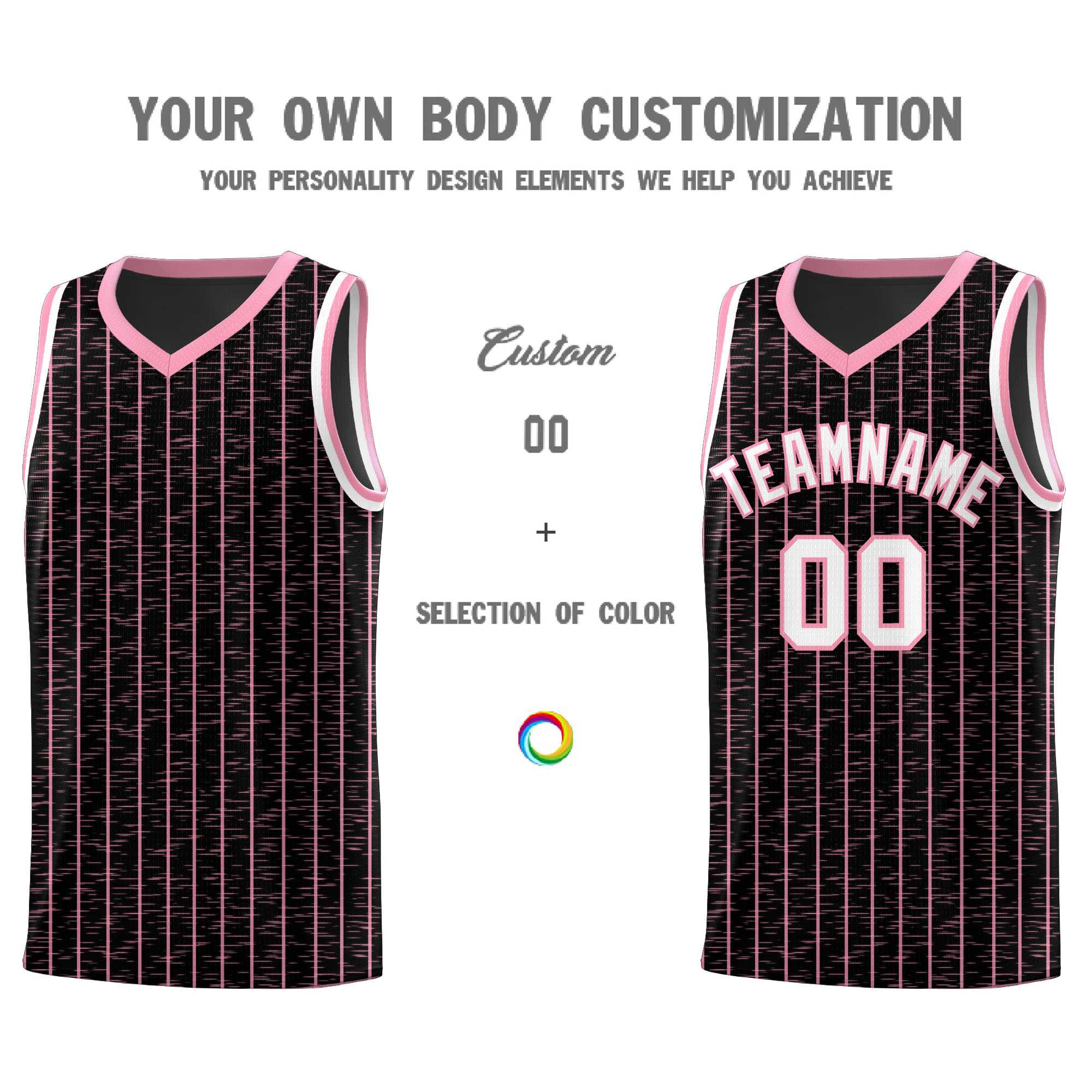 Custom Black Custom Gray Pinstripe Retro Sets Uniform Basketball Jersey