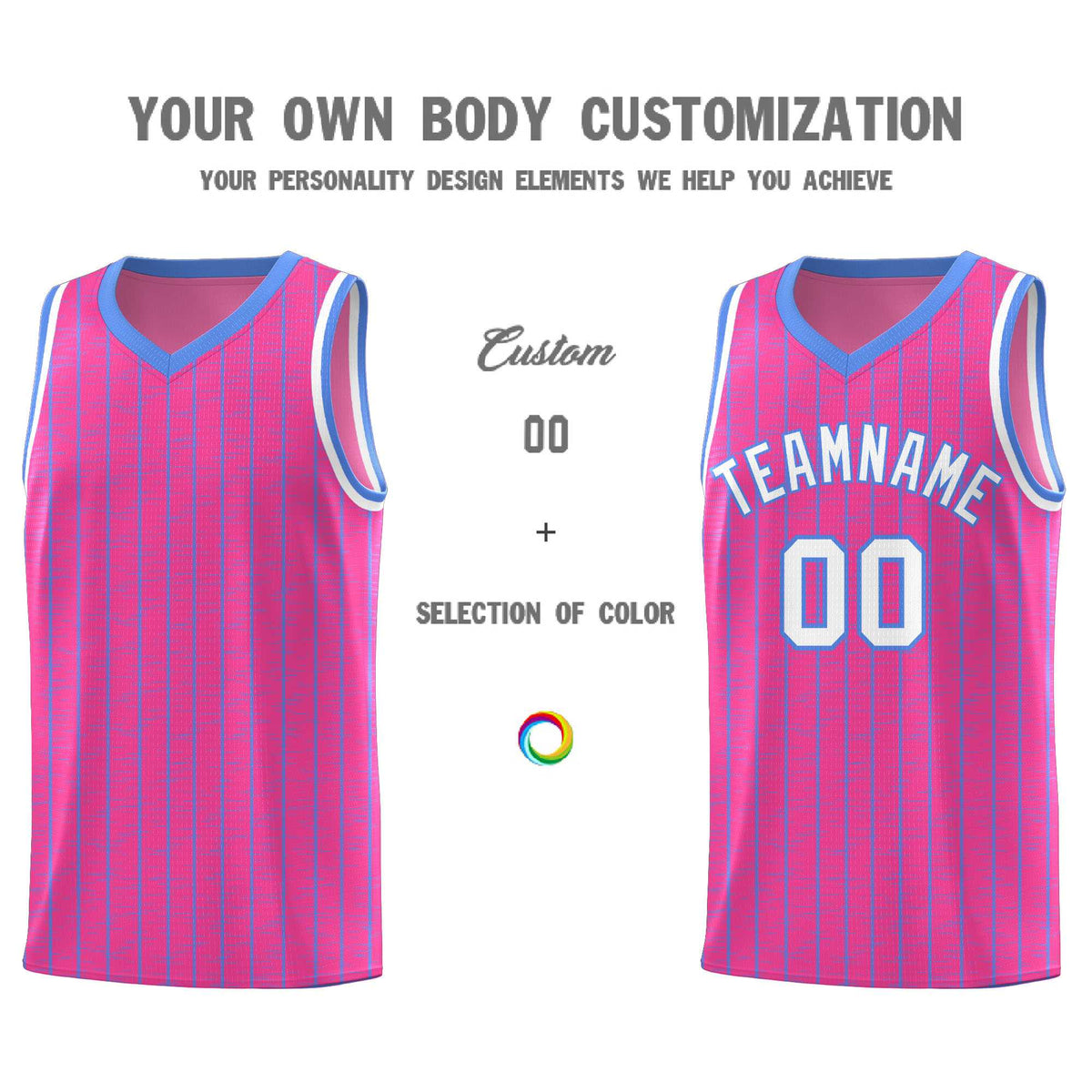 Custom Pink Custom Gray Pinstripe Retro Sets Uniform Basketball Jersey