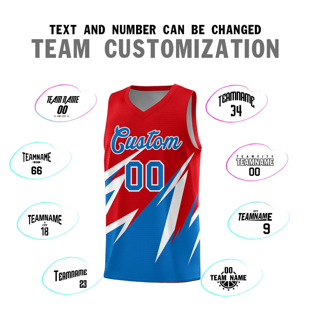 Custom Red Abstract Mountain Pattern Sports Uniform Basketball Jersey