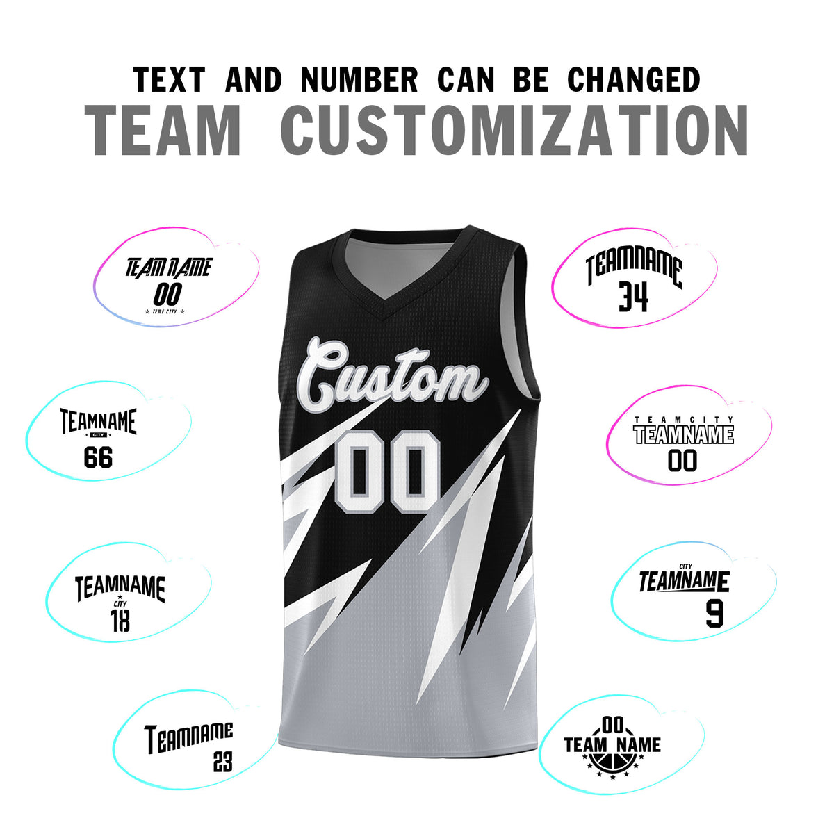 Custom Black Abstract Mountain Pattern Sports Uniform Basketball Jersey