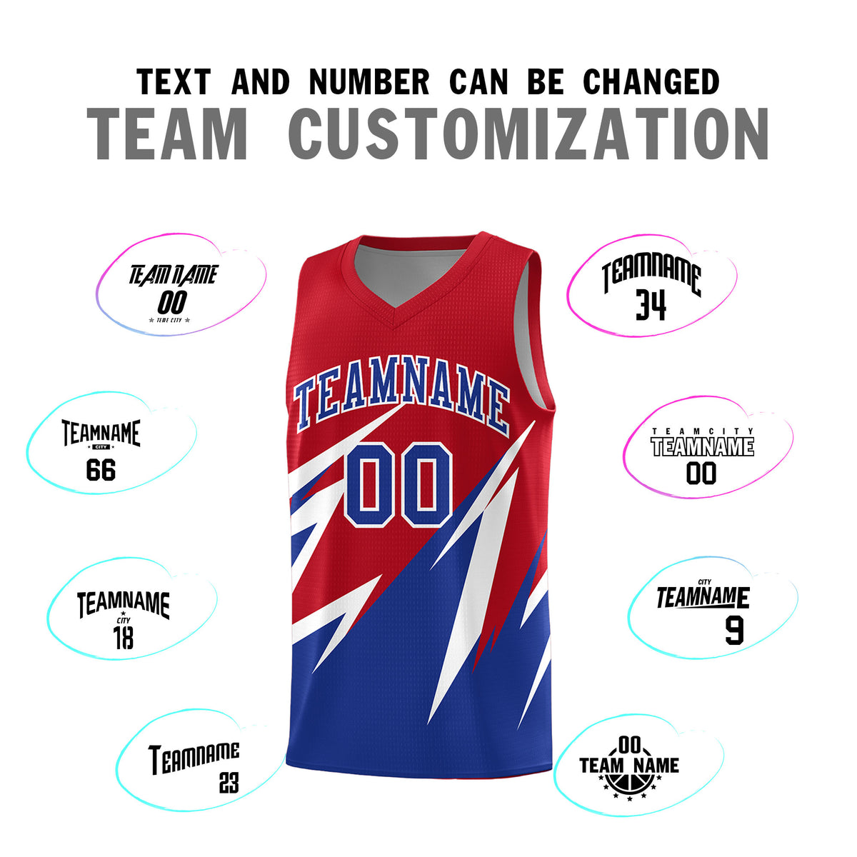 Custom Red Abstract Mountain Pattern Sports Uniform Basketball Jersey