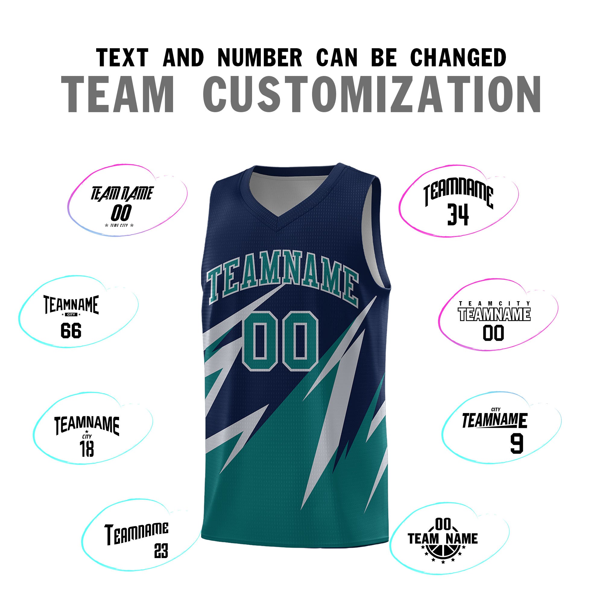 Custom Navy Abstract Mountain Pattern Sports Uniform Basketball Jersey