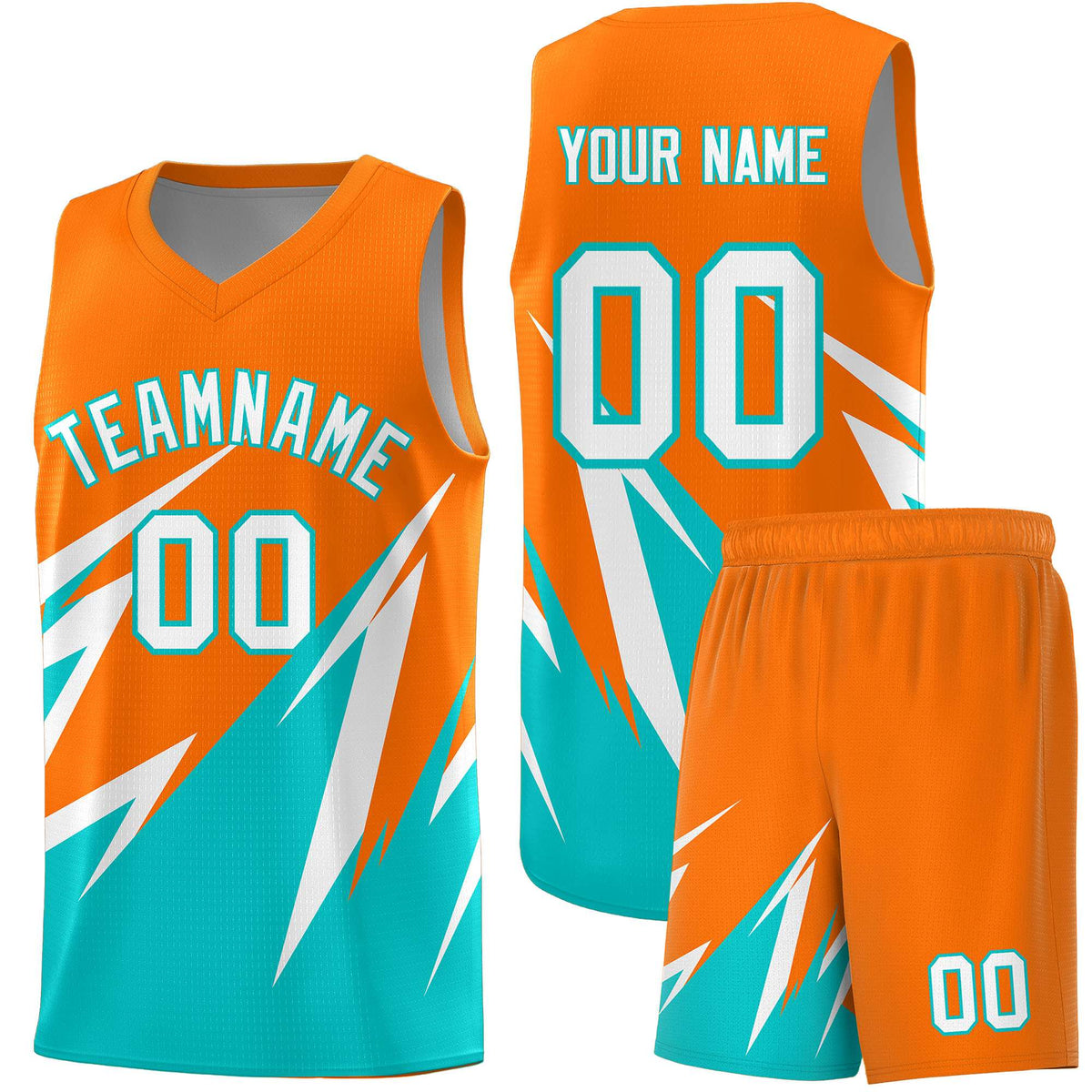 Custom Orange Abstract Mountain Pattern Sports Uniform Basketball Jersey
