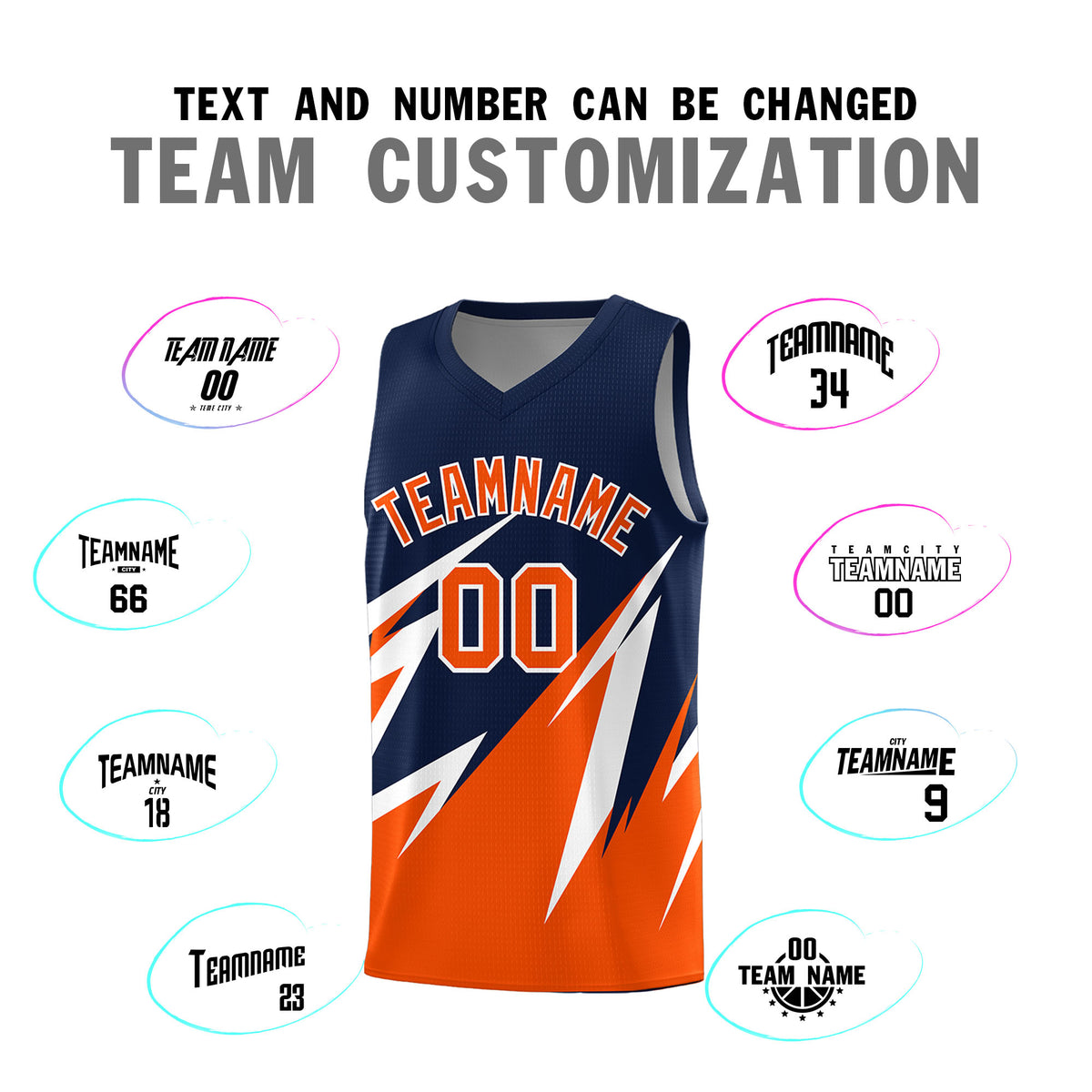 Custom Navy Abstract Mountain Pattern Sports Uniform Basketball Jersey