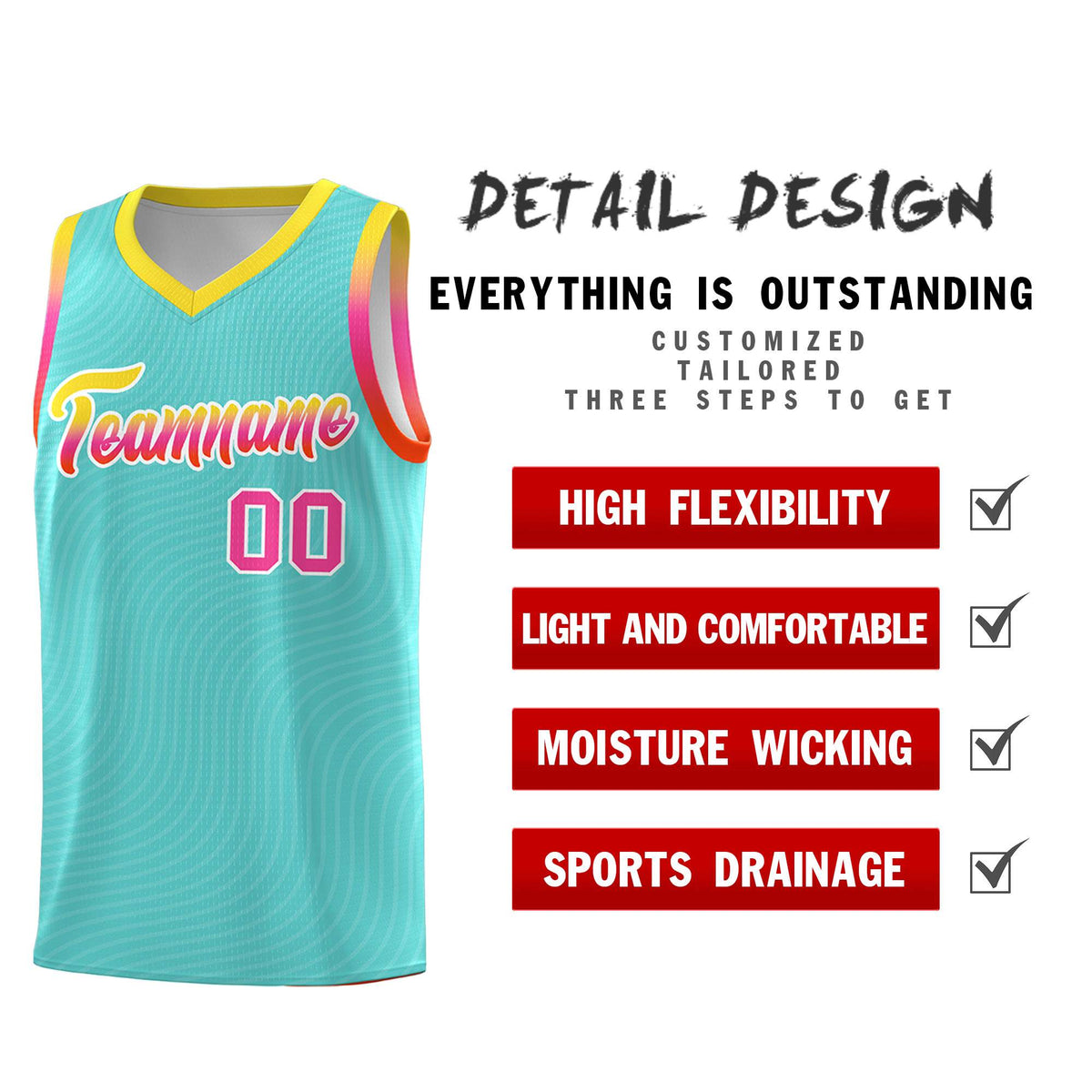 Custom Bright Green Gold Wave Pattern Sports Uniform Basketball Kits