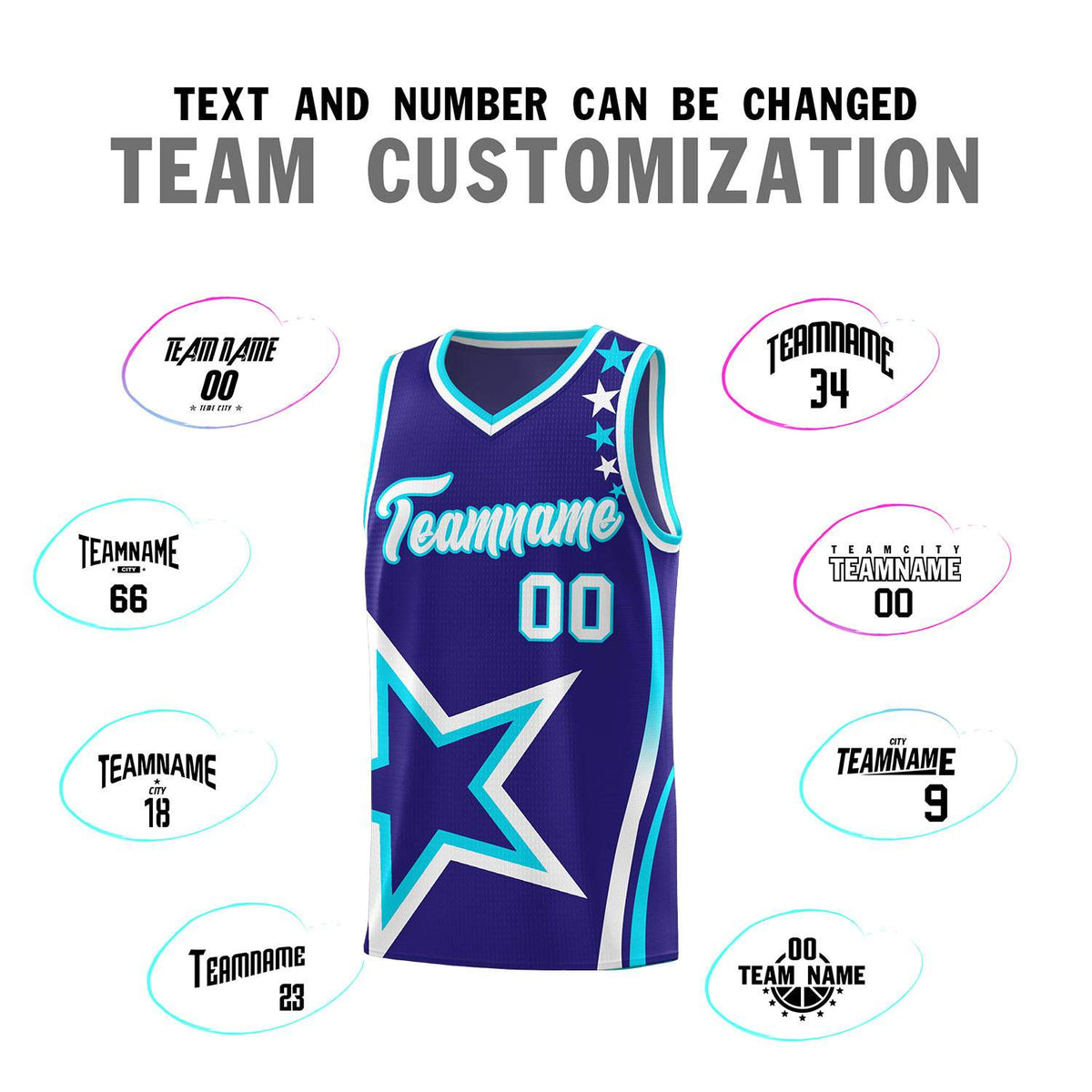 Custom Navy Shoulder Stars Graffiti Pattern Sets Basketball Jersey