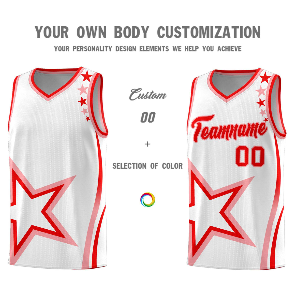 Custom White Shoulder Stars Graffiti Pattern Sets Basketball Jersey
