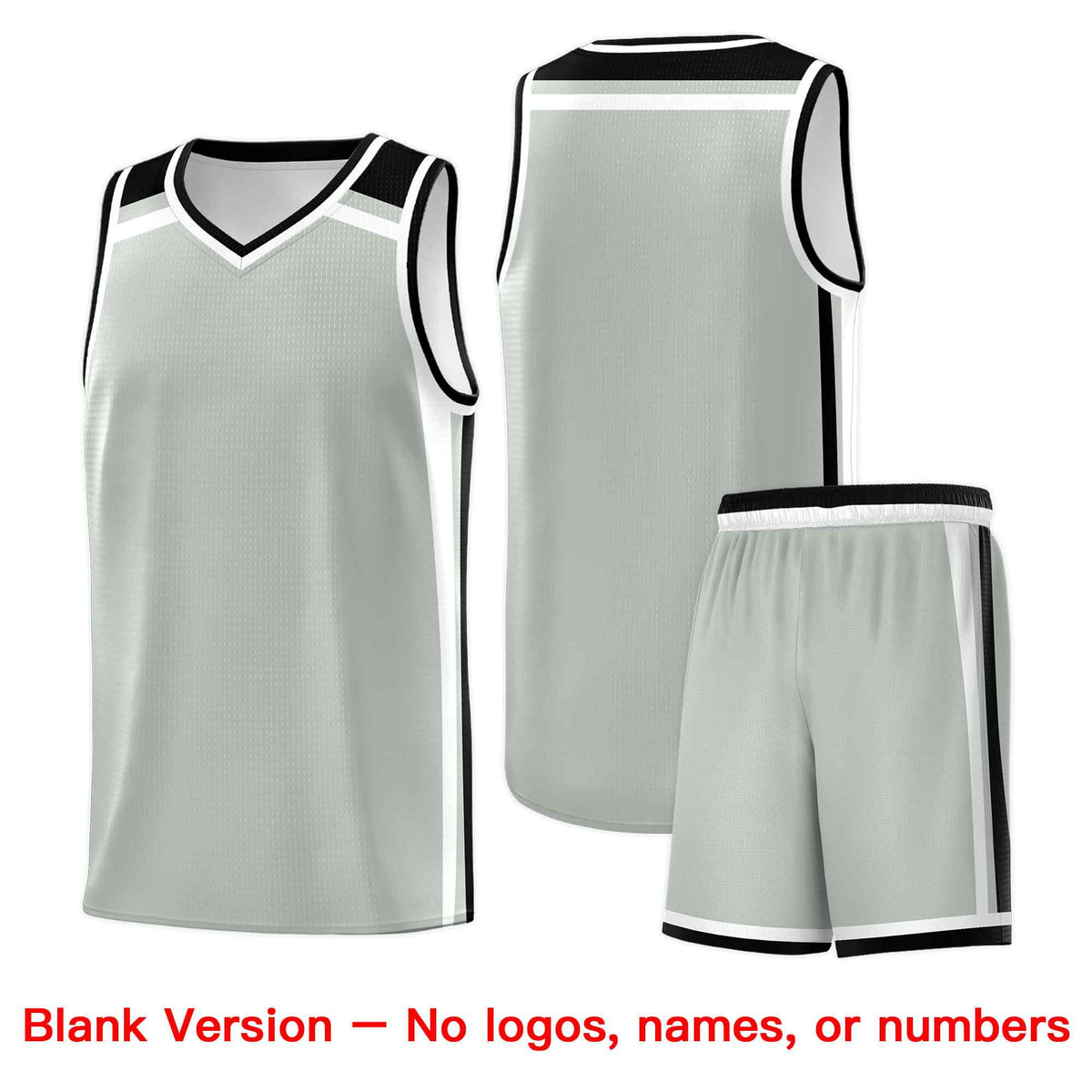Custom Gray Black White Trendy Color Charge Series Sports Uniform Basketball Jersey| KXKSHOP